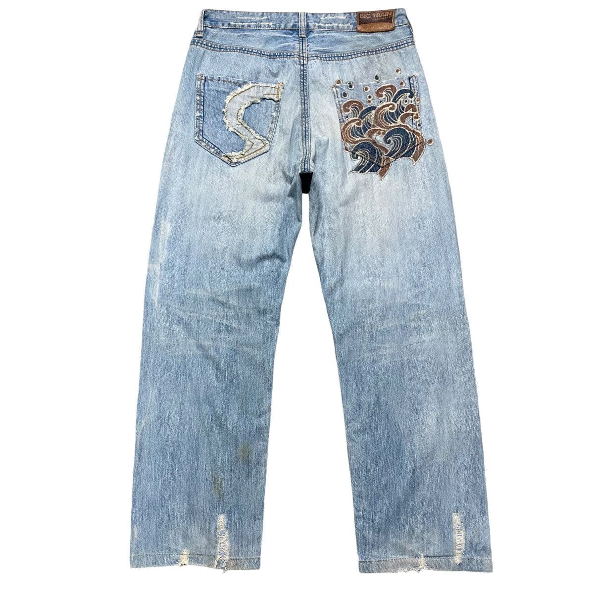 OSAKA BIG TRAIN Denim Embroidery Baggy Jeans