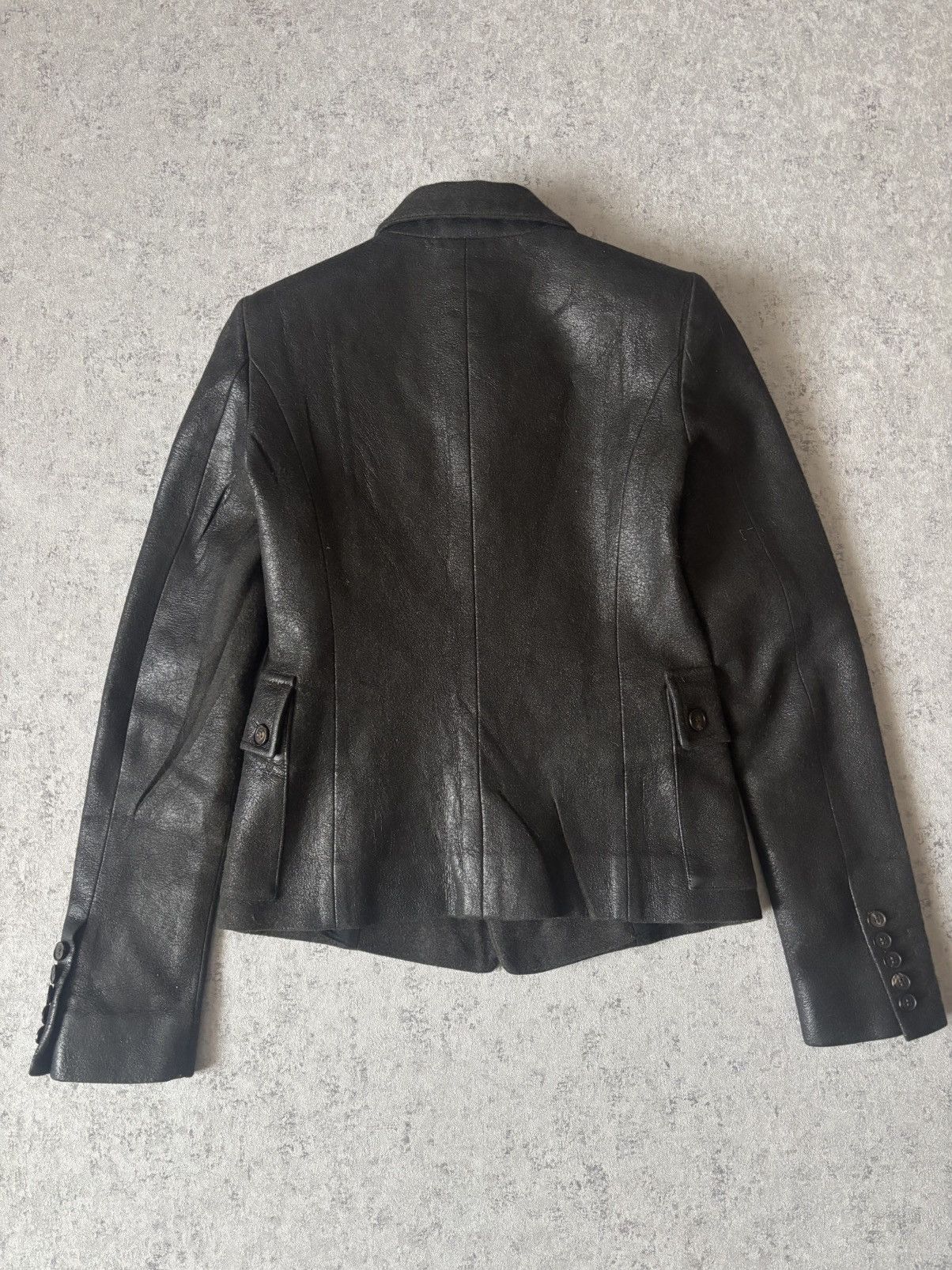 Diesel Black Gold DIESEL BLACK GOLD WOOL/LEATHER JACKET Size XS / US 0-2 / IT 36-38 - 2 Thumbnail