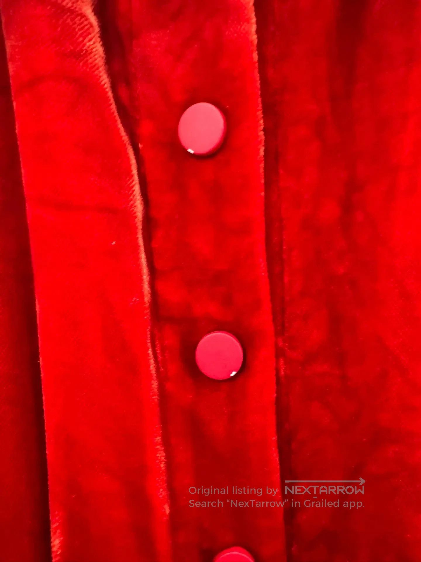 Dior Dior Red Velvet White Lace Women's Dress. Size XXS / US 00 / IT 34 - 5 Thumbnail