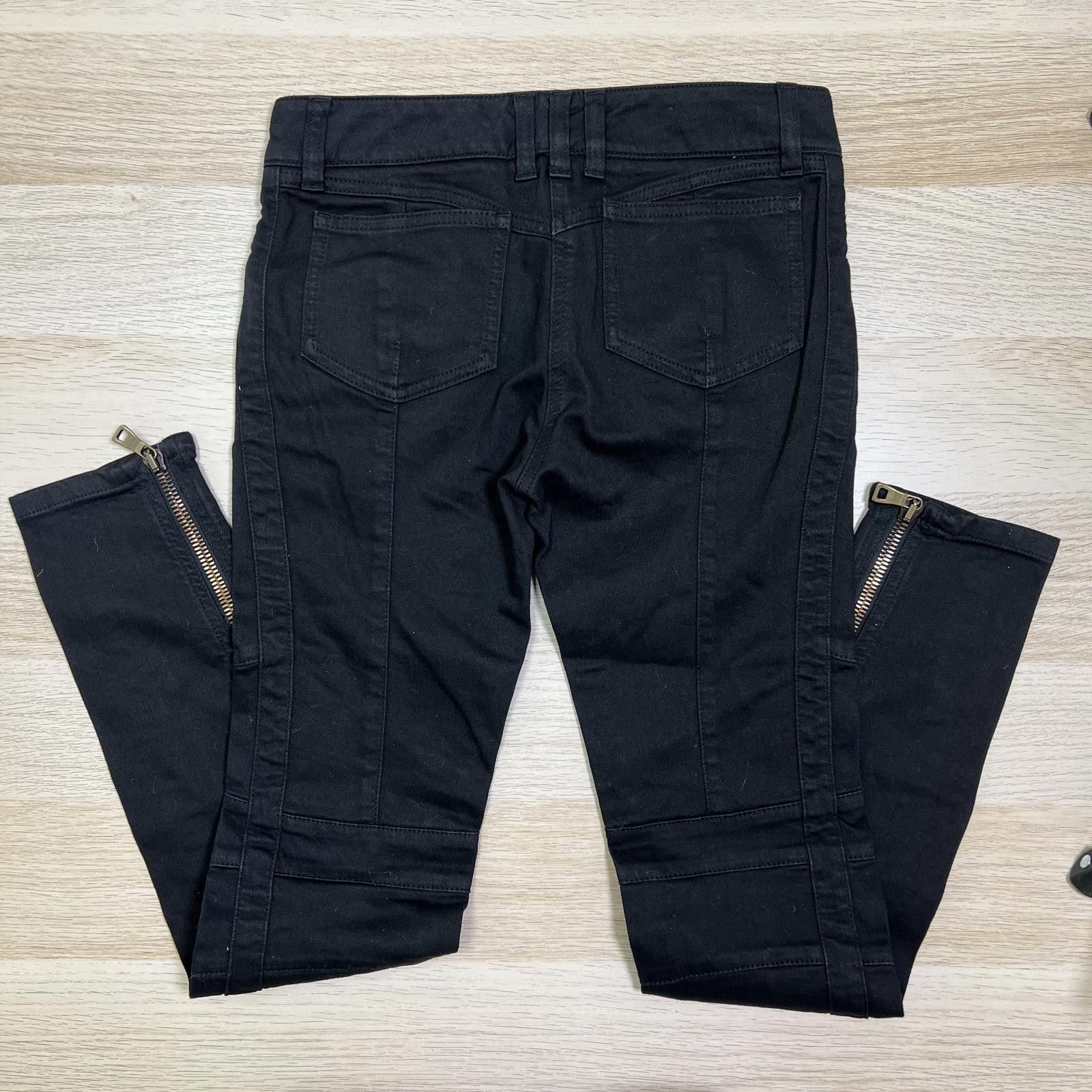 Balmain Balmain Black Moto Skinny Jeans Size 34" / US 12 / IT 48 - 3 Thumbnail