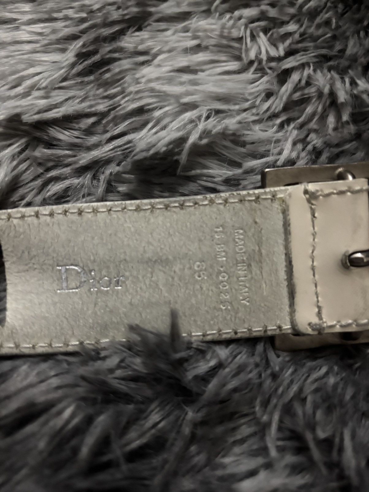 Dior dior homme white cut out d point buckle belt Size 28 - 5 Thumbnail