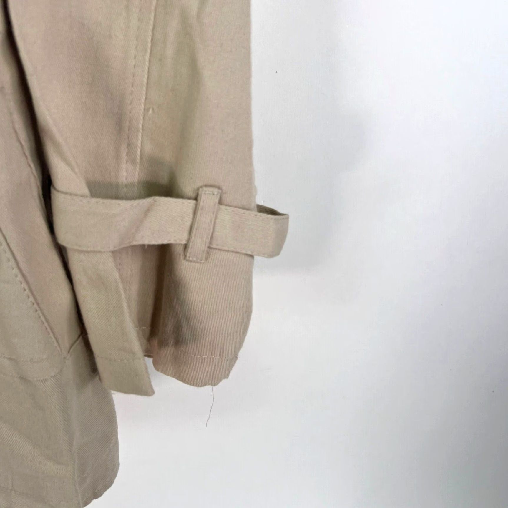 Max Mara Max Mara Coat Womens Jr Size L Tan Double Breasted Belted Trench Size L / US 10 / IT 46 - 2 Thumbnail