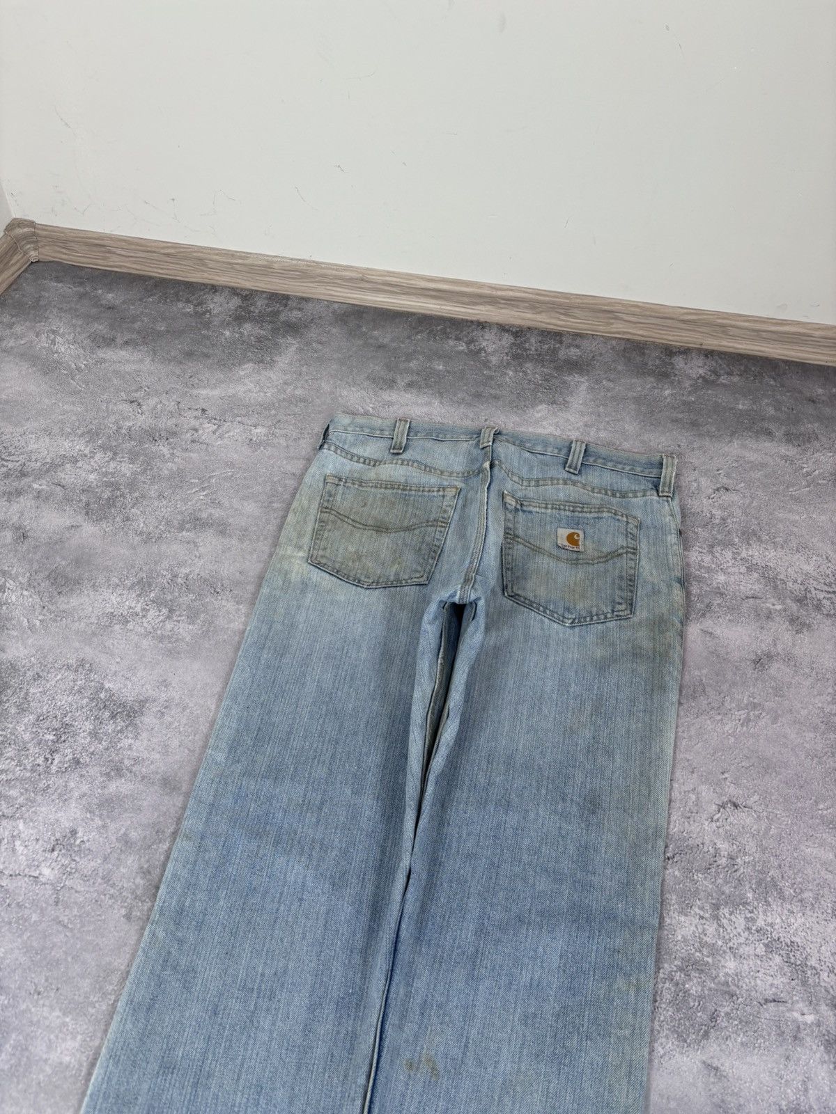 Carhartt Carhartt Men’s Denim Jeans Light Blue USA Distressed Size US 34 / EU 50 - 4 Thumbnail
