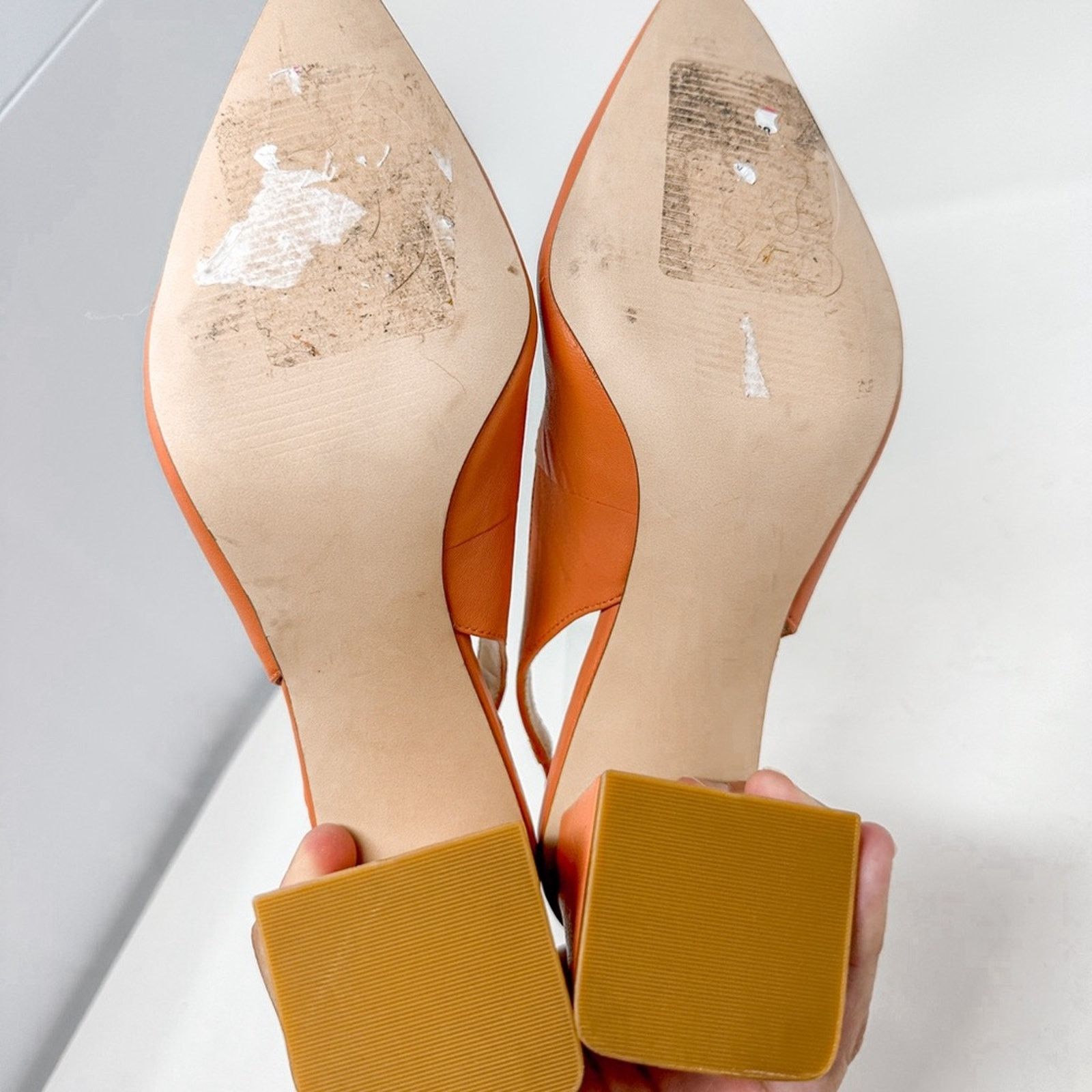 Nordstrom Nordstrom Polina Coral Leather Slingback Heels, Size 5.5 Size US 5.5 / IT 35.5 - 10 Thumbnail