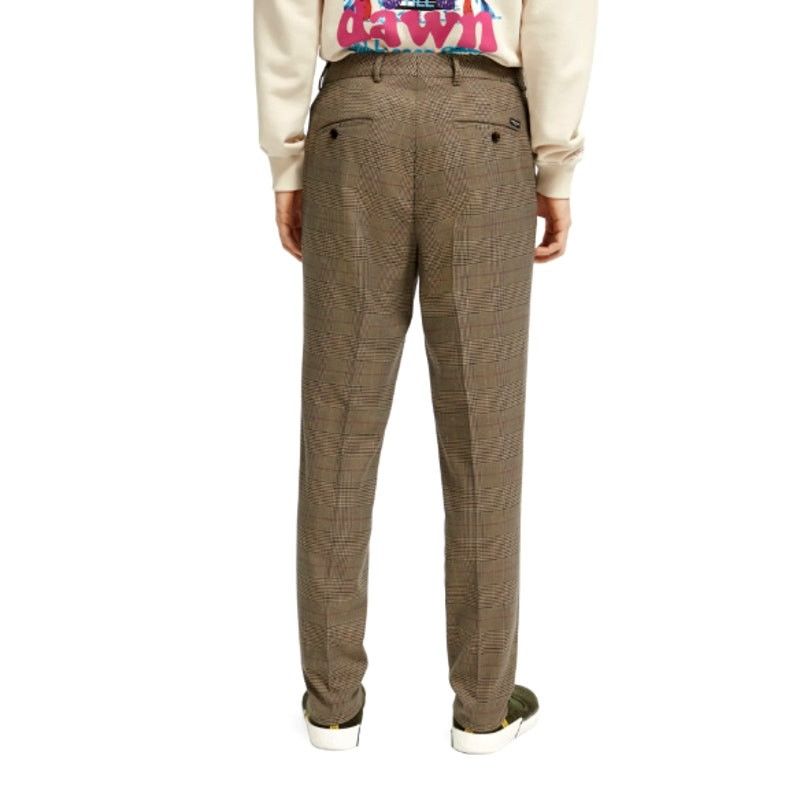 Scotch & Soda Scotch & Soda Taupe Check Slim Tapered Fit Chino Pants 30/32 Size US 30 / EU 46 - 2 Thumbnail