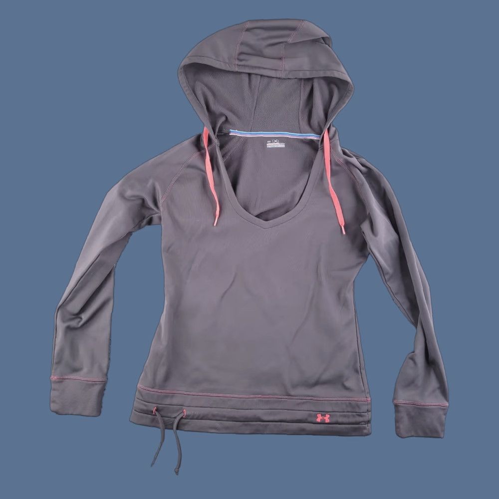 Under Armour Under Armour Hoodie Womens Medium Gray Scoop Neck All Seasons Gear Pullover Run Size M / US 6-8 / IT 42-44 - 1 Thumbnail