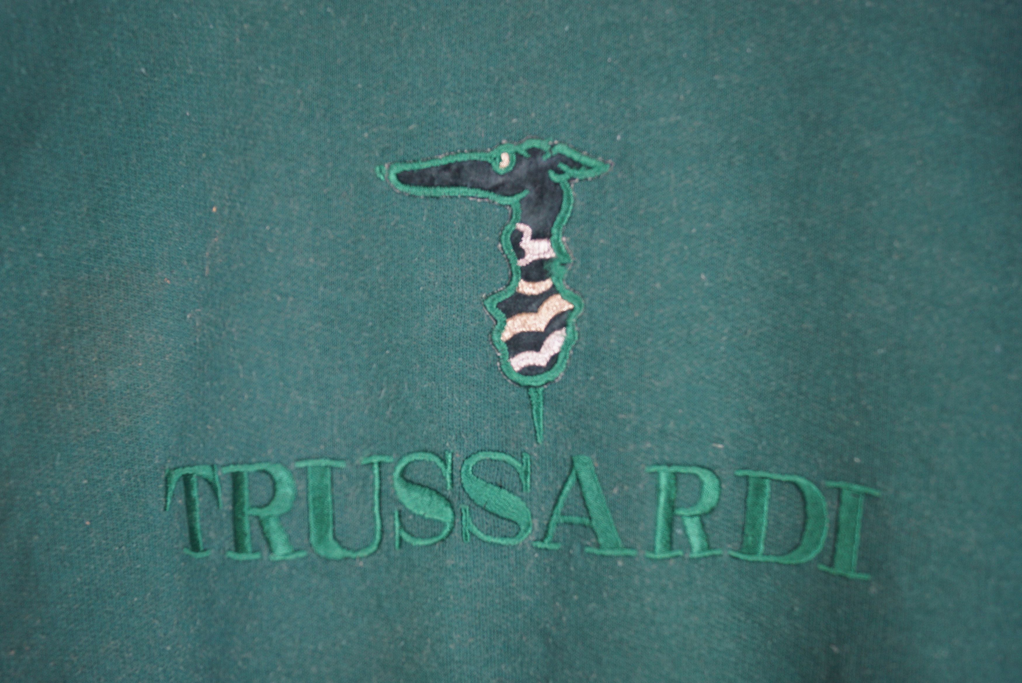 Trussardi × Vintage Vintage Trussardi Sweatshirt Spellout Nice Design Size US M / EU 48-50 / 2 - 2 Thumbnail