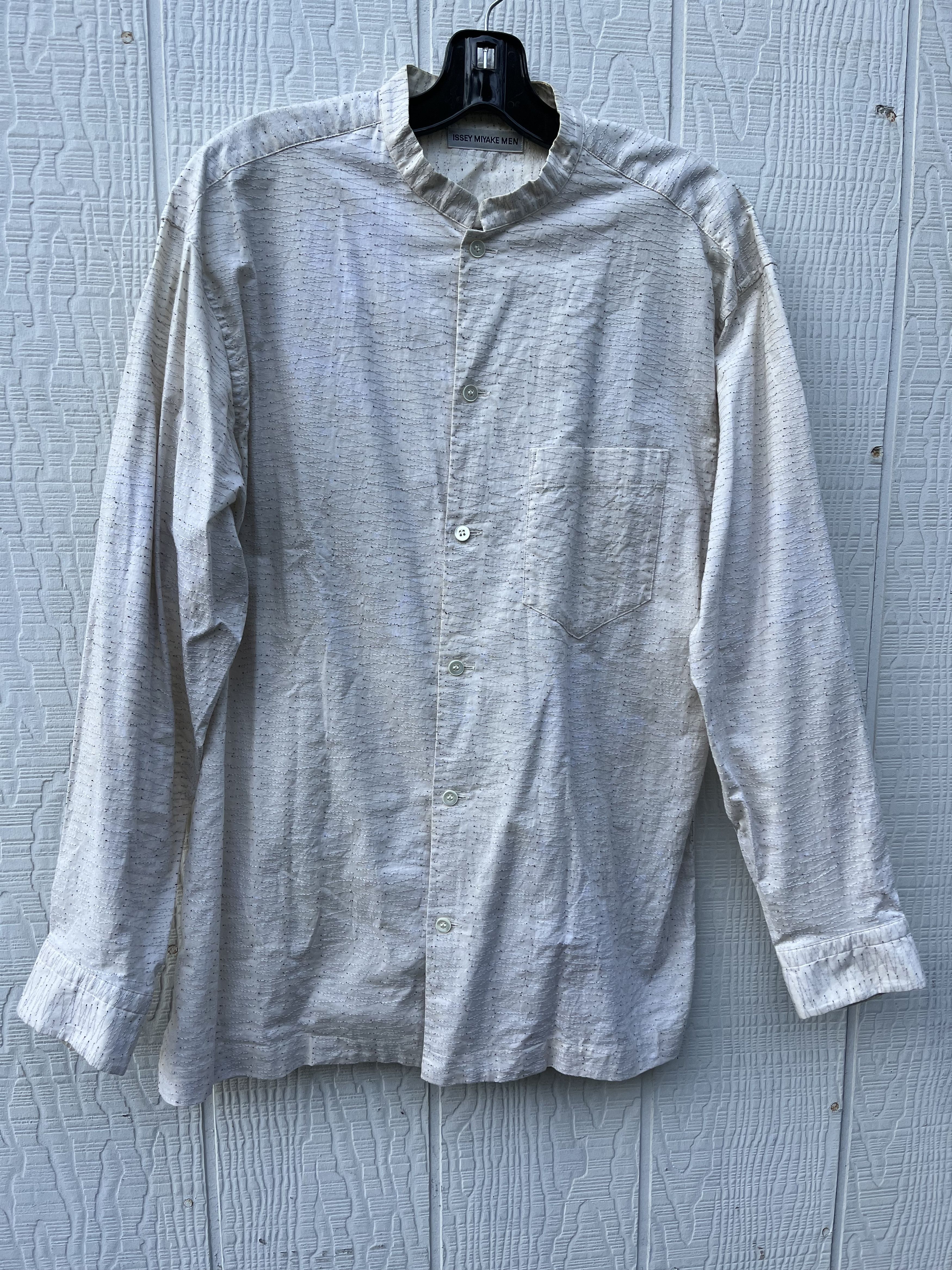 Issey Miyake Vintage Embroidered Zig Zag Button Up Size US L / EU 52-54 / 3 - 1 Thumbnail