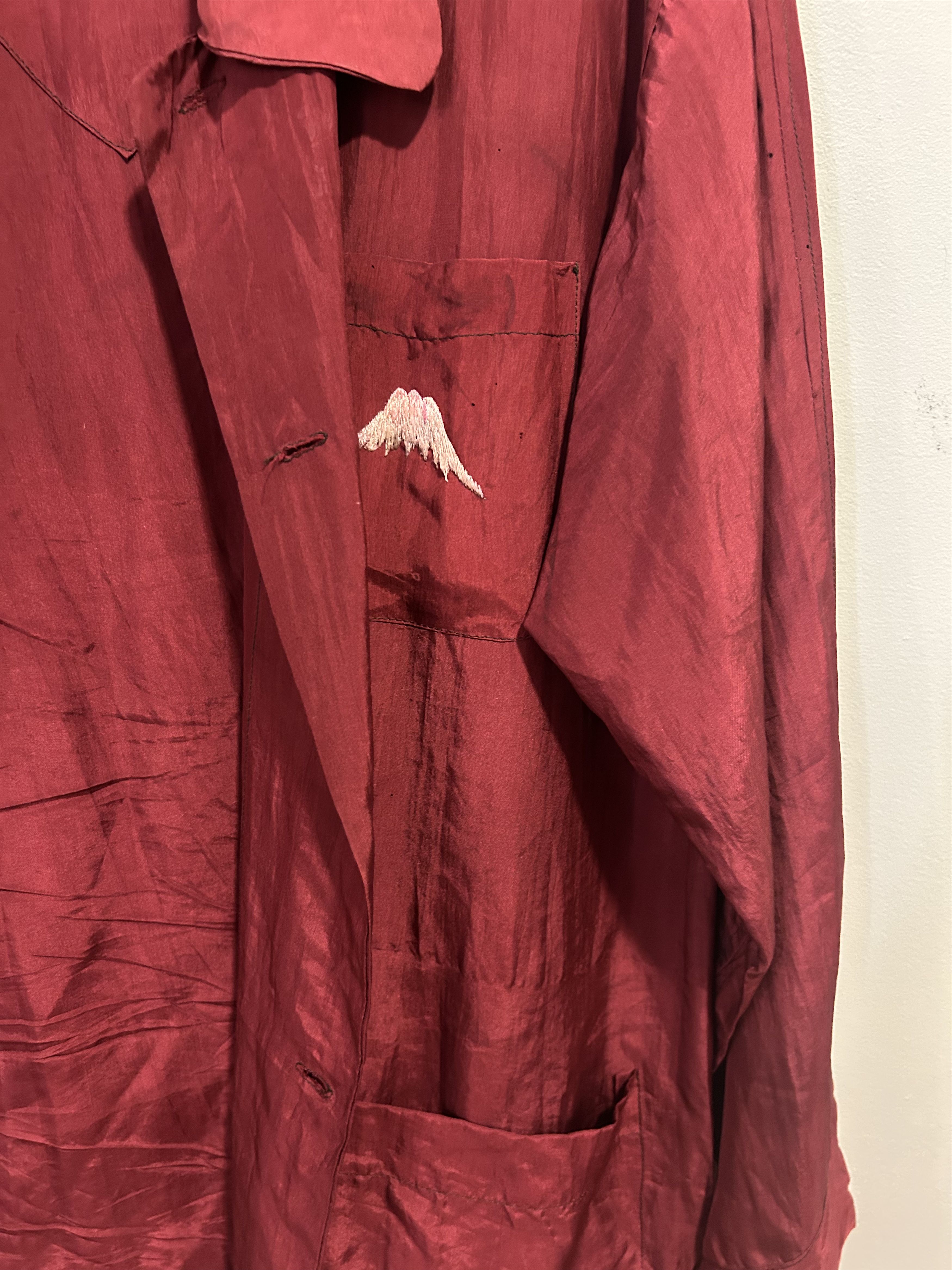 Vintage 50s Red Over Shirt Size US M / EU 48-50 / 2 - 2 Thumbnail
