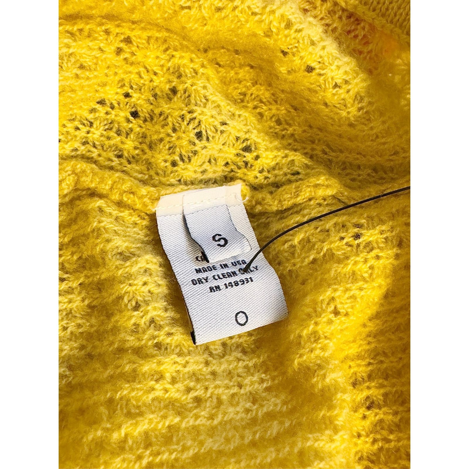 The Elder Statesman The Elder Statesman Tangled Stitch Cardigan in Sunbeam Size S / US 4 / IT 40 - 4 Thumbnail
