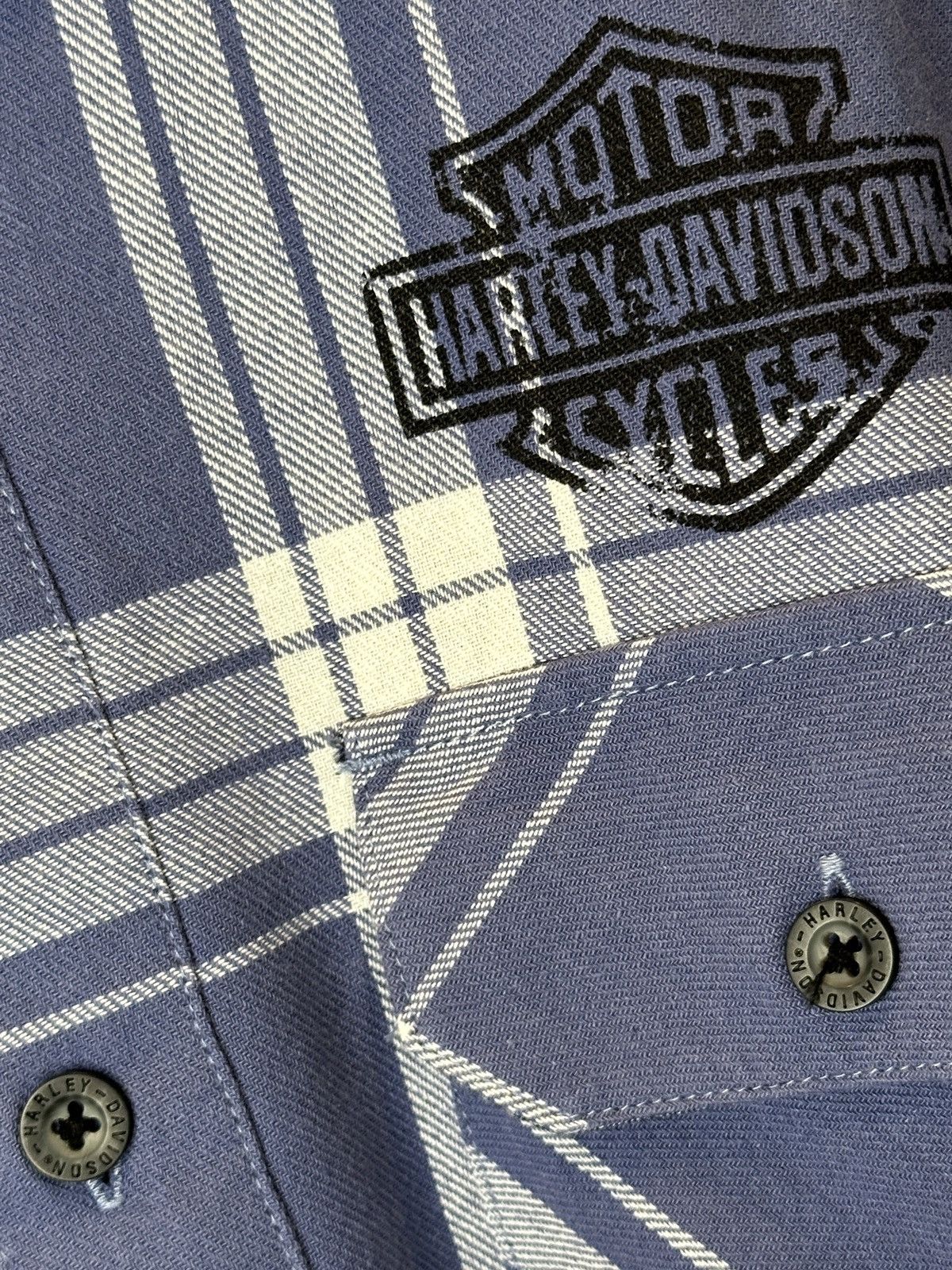 Designer × Harley Davidson RARE New Harley Davidson Double Pocket Button Shirt Shacket Size US M / EU 48-50 / 2 - 4 Thumbnail