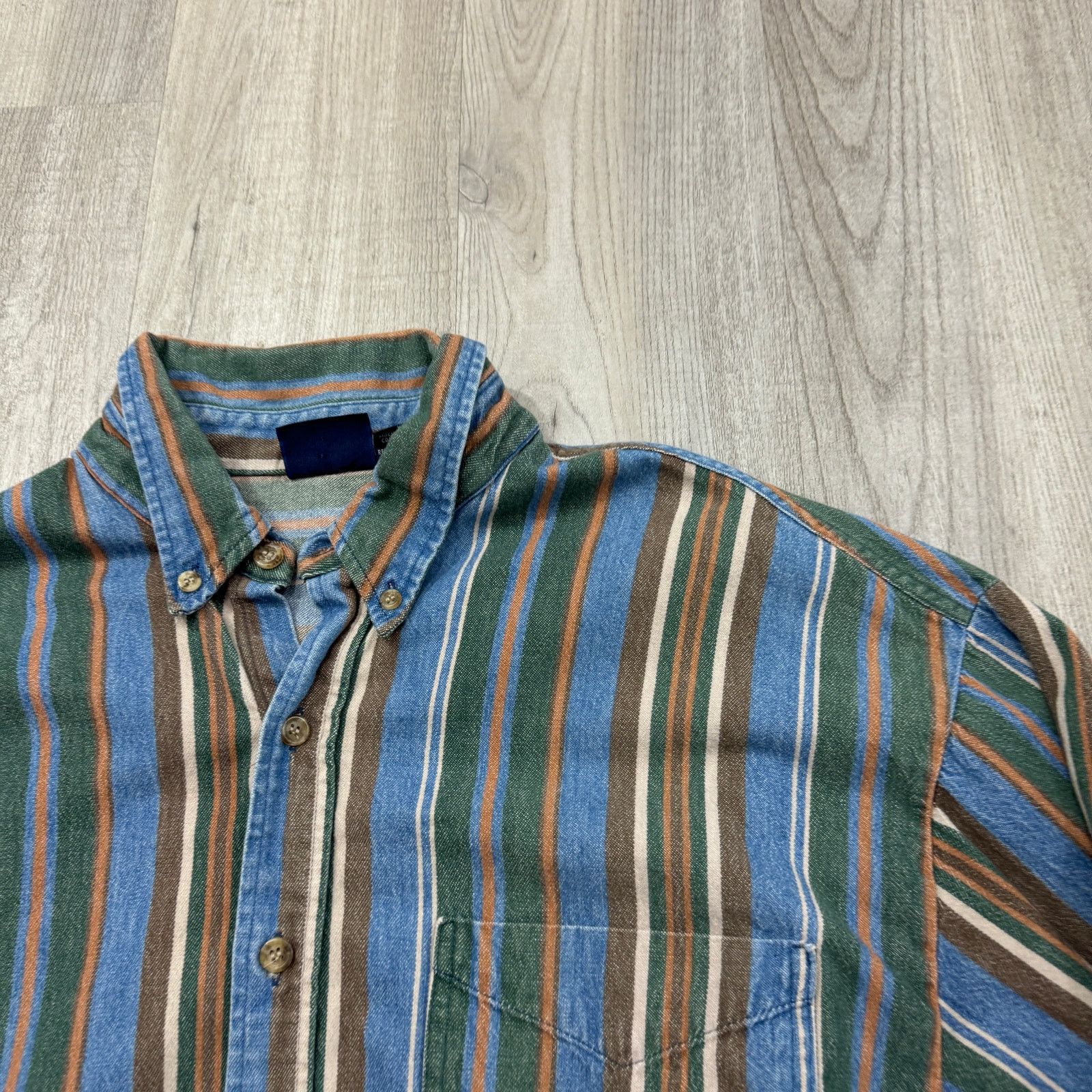 Vintage Vintage Bon Homme Striped Shirt Men's Medium Collared Size US M / EU 48-50 / 2 - 3 Thumbnail