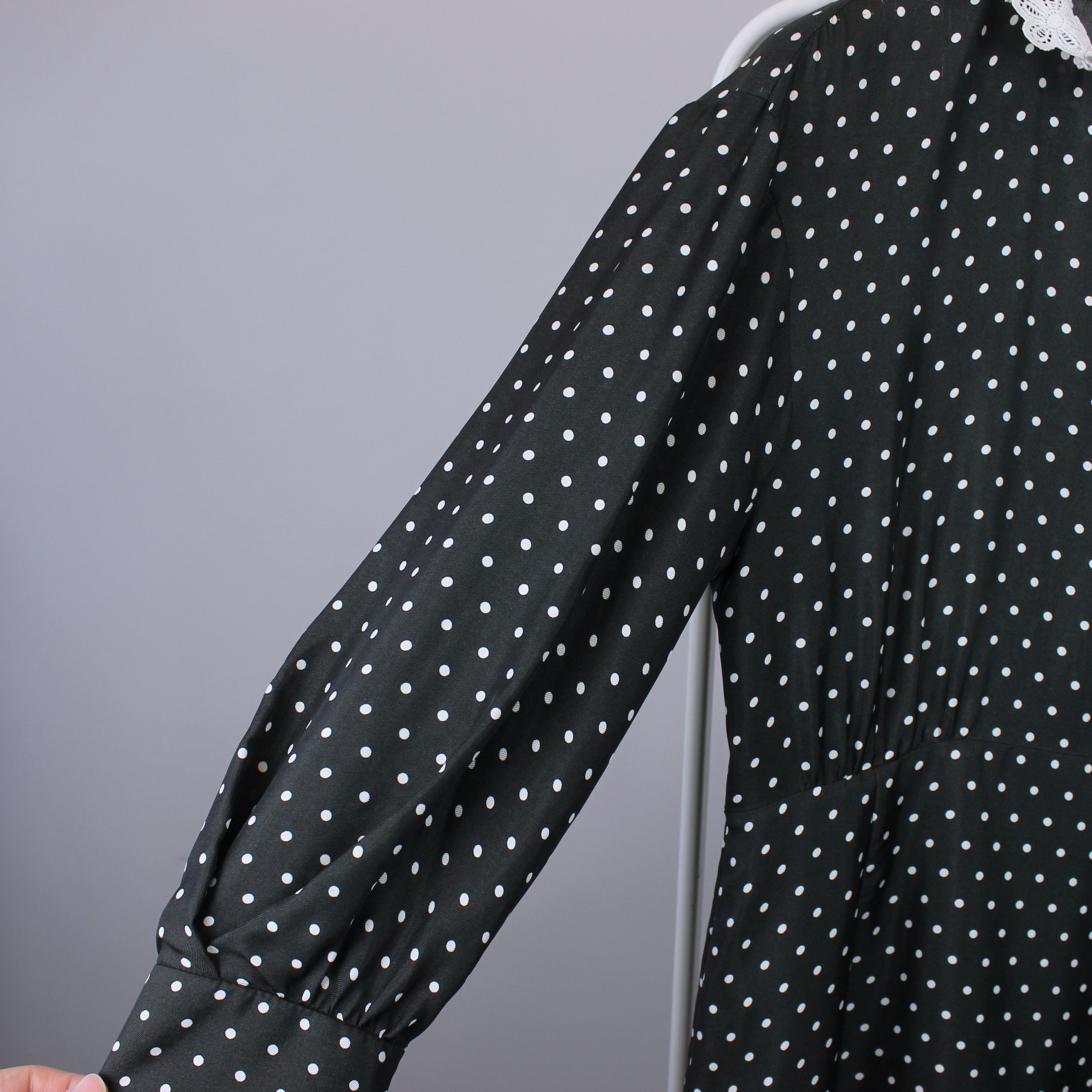 Sandro SANDRO Lace trim and polka-dot mini dress SIZE FR 36 Size XS / US 0-2 / IT 36-38 - 16 Thumbnail