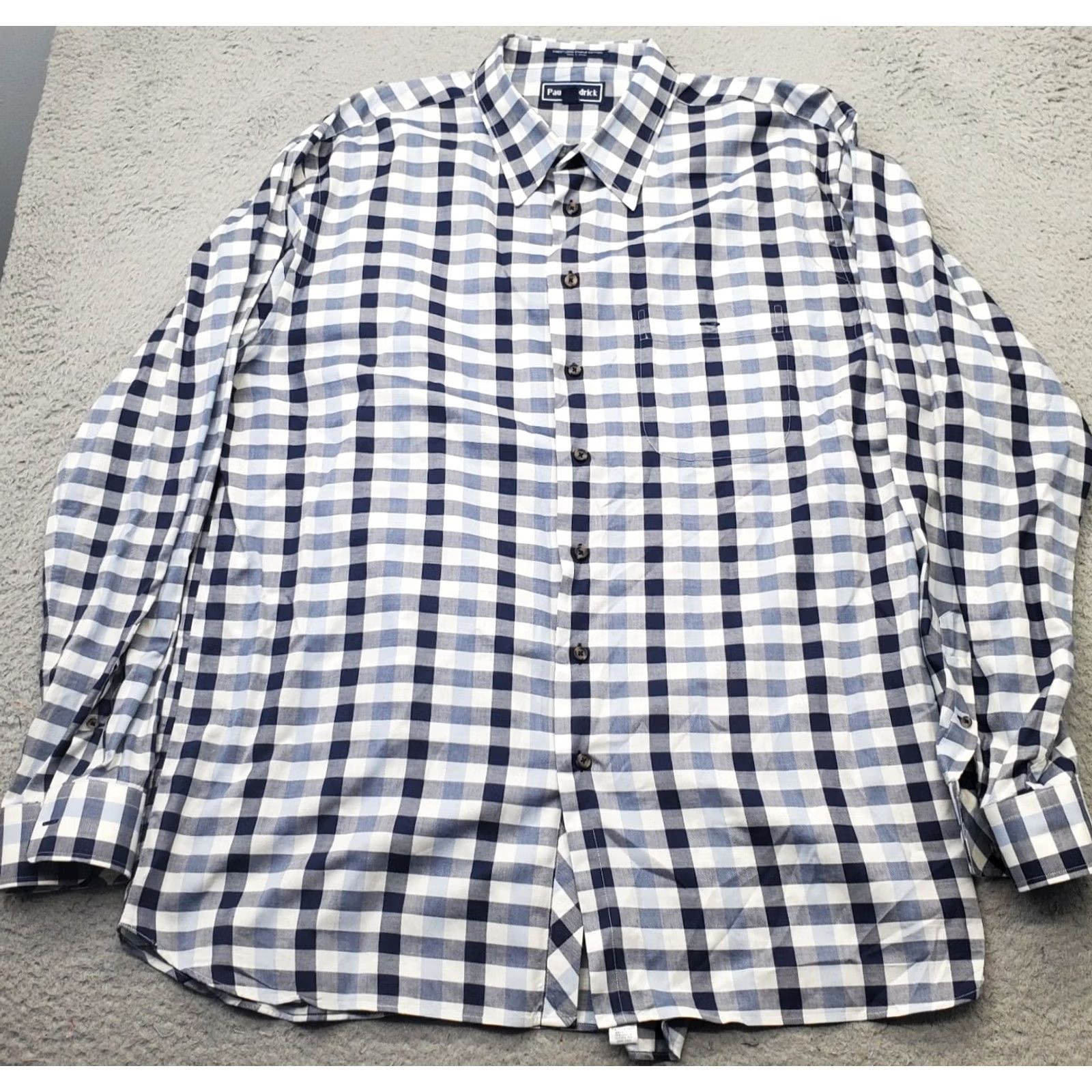 Vintage Paul Fredrick Casual Shirt Mens XXLT Multi Plaid Long Sleeve Button Up Size US XXL / EU 58 / 5 - 2 Thumbnail