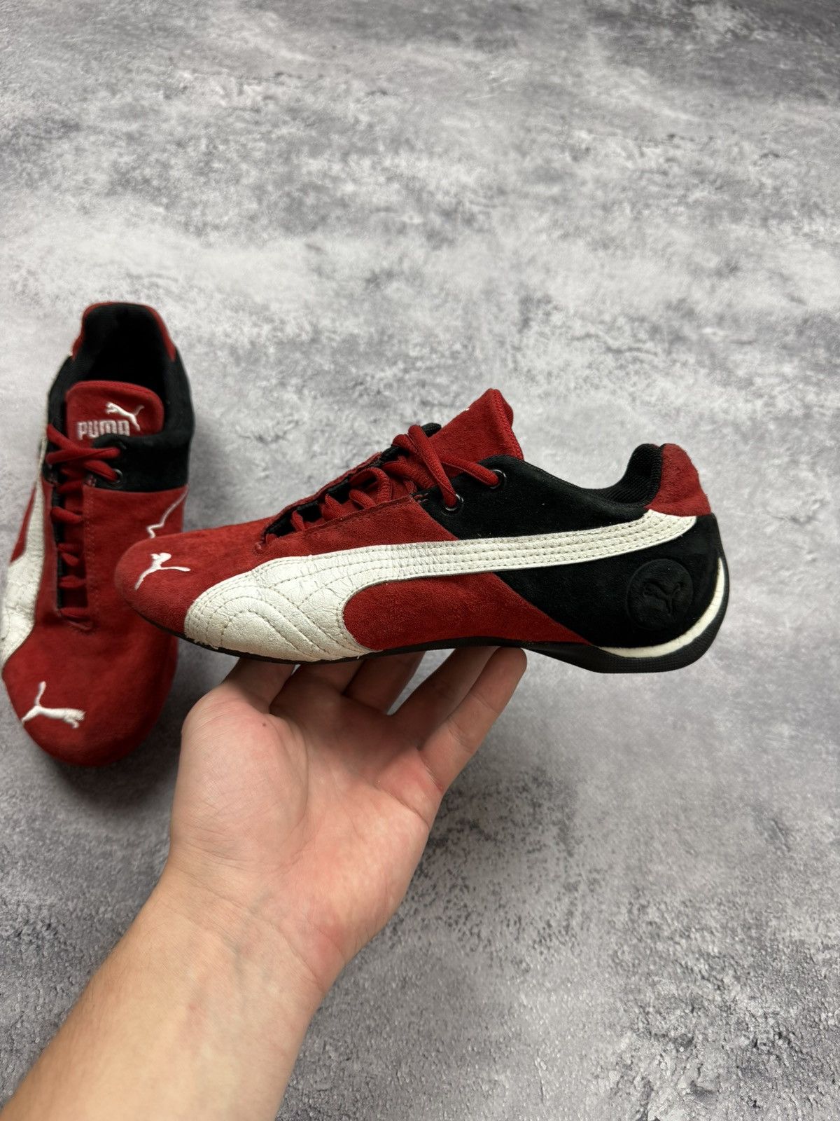 Puma Vintage Puma Speedcat OG Red Suede Low Top Sneakers Hype Y2K Size US 6 / EU 39 - 8 Thumbnail