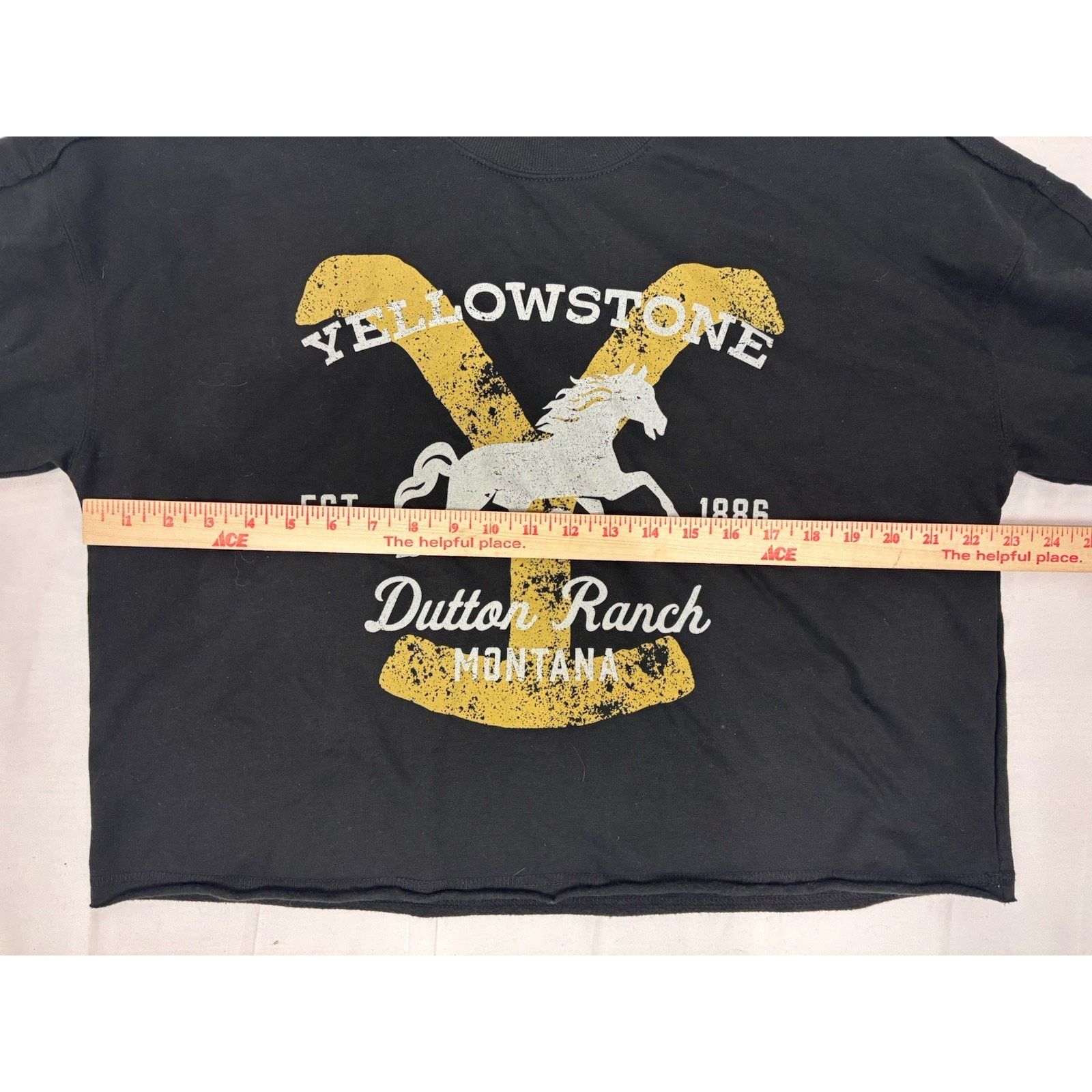 Target Basics Yellowstone Black Cropped Pullover Sweatshirt Women’s XL Size XL / US 12-14 / IT 48-50 - 2 Thumbnail