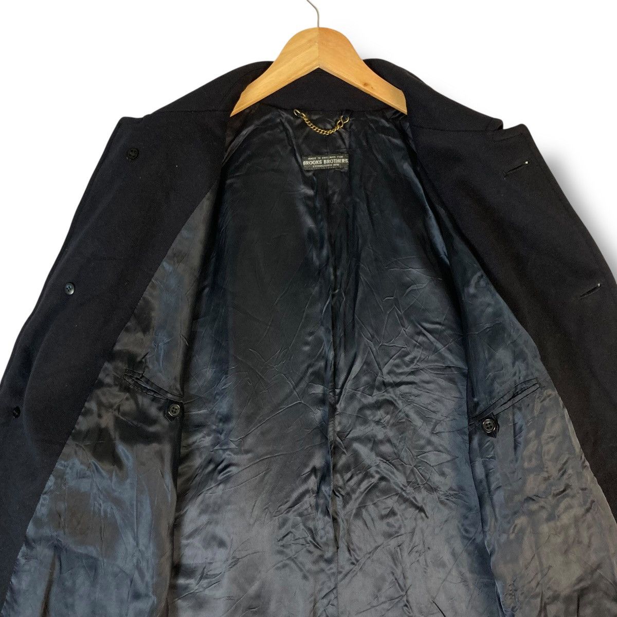 Brooks Brothers 🇬🇧 VINTAGE BROOKS BROTHERS WOOL OVERCOAT JACKET Size US M / EU 48-50 / 2 - 13 Thumbnail