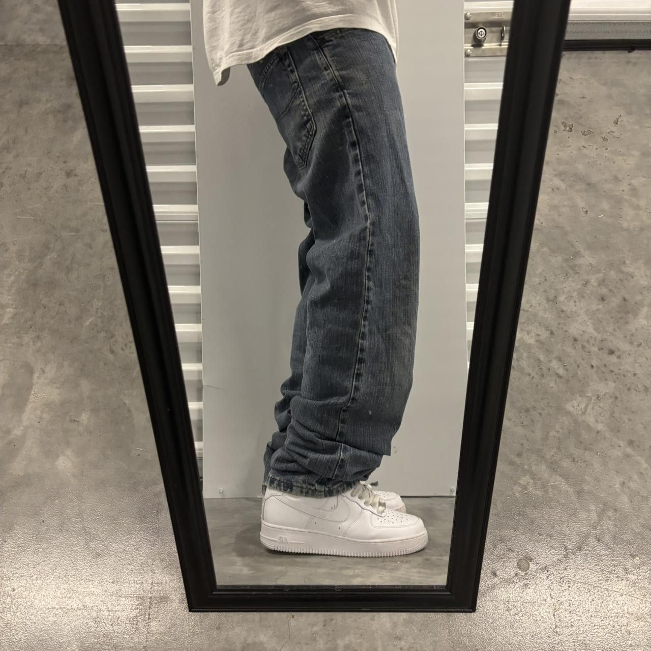 Japanese Brand × Vintage Crazy Vintage Y2K/2000s Grunge Dark Wash Denim Jeans! Size US 32 / EU 48 - 2 Thumbnail