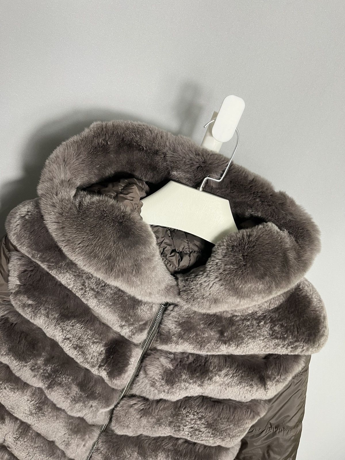 Vera Pelle Gian Mori Leather Shearling Fur Bayan Reversible Jacket Coat Size L / US 10 / IT 46 - 4 Thumbnail