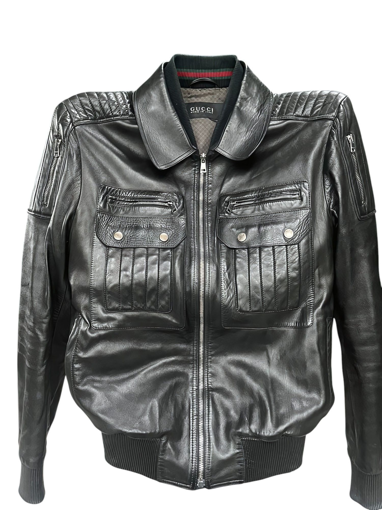 Gucci × Tom Ford Gucci x Tom Ford SS03 Leather Bomber Jacket