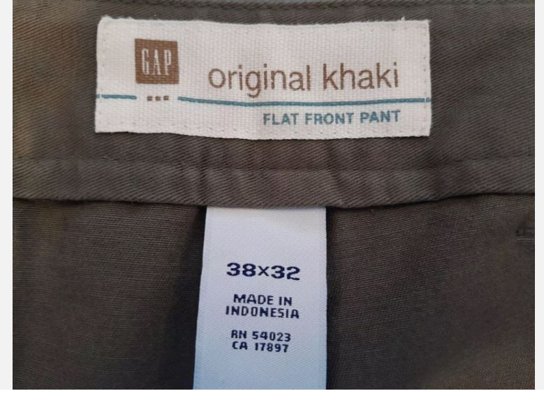 Gap Gap W38 L32 Original Khaki Flat Front Men's Pants New Size US 38 / EU 54 - 2 Thumbnail