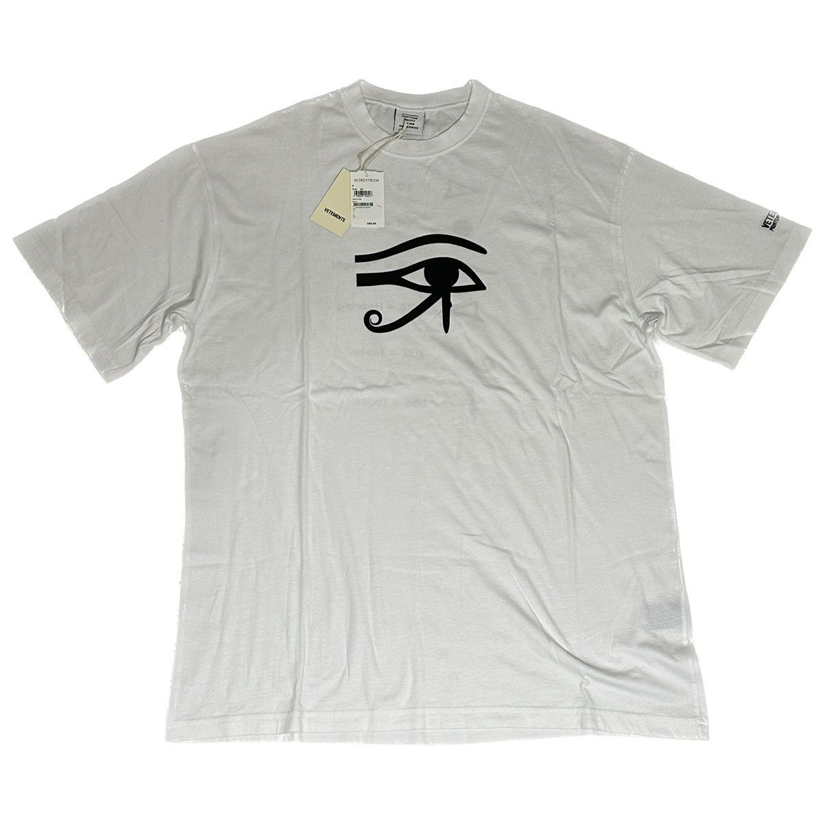 Image of Vetements Ss18 Eye Of Horus Tshirt in White, Men's (Size Small)