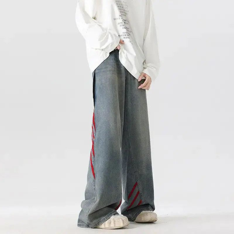 Japanese Brand Loose straight leg wide leg patchwork jeans Size US 30 / EU 46 - 3 Thumbnail