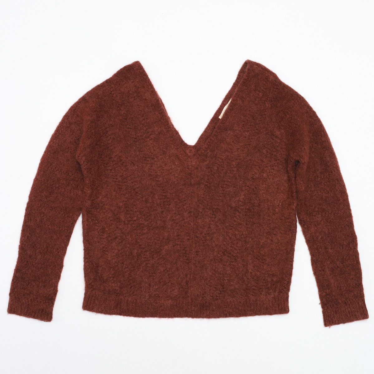 Sezane Sezane Kid Mohair Sweater Open V neck Size S / US 4 / IT 40 - 1 Thumbnail