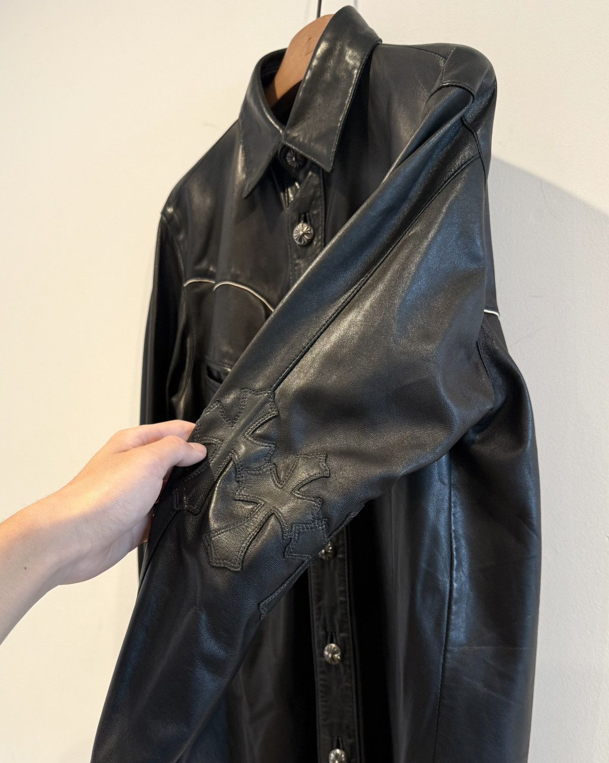 Chrome Hearts Chrome Hearts 1of1 Cross Patched Western Button Up Shirt Size US S / EU 44-46 / 1 - 3 Thumbnail
