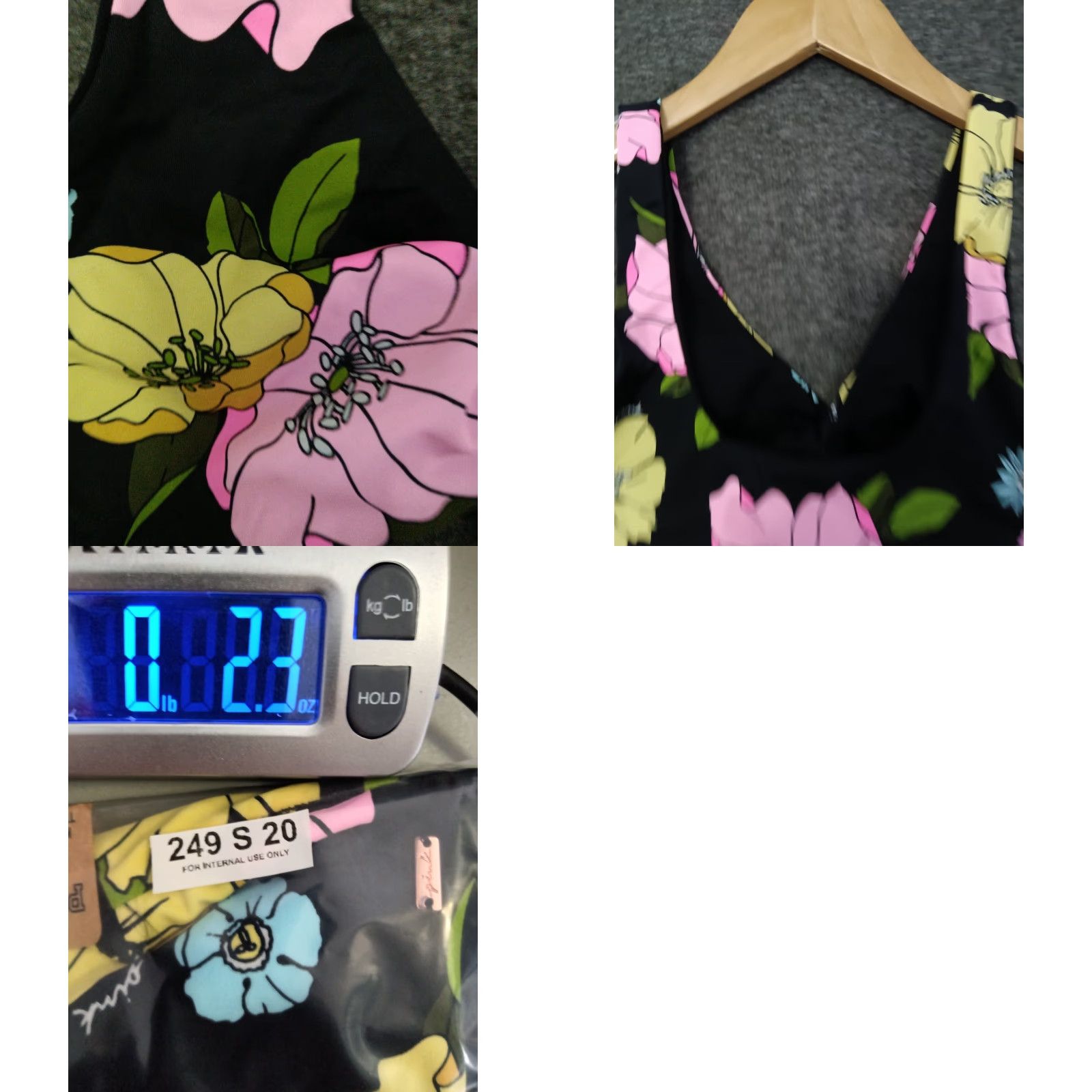Victoria's Secret Victoria's Secret Bikini Top S Black Floral Wrap Pullover Padded Swimwear Multicolor Beach 1 Piece Women SS-Top Ladies Size S / US 4 / IT 40 - 8 Thumbnail