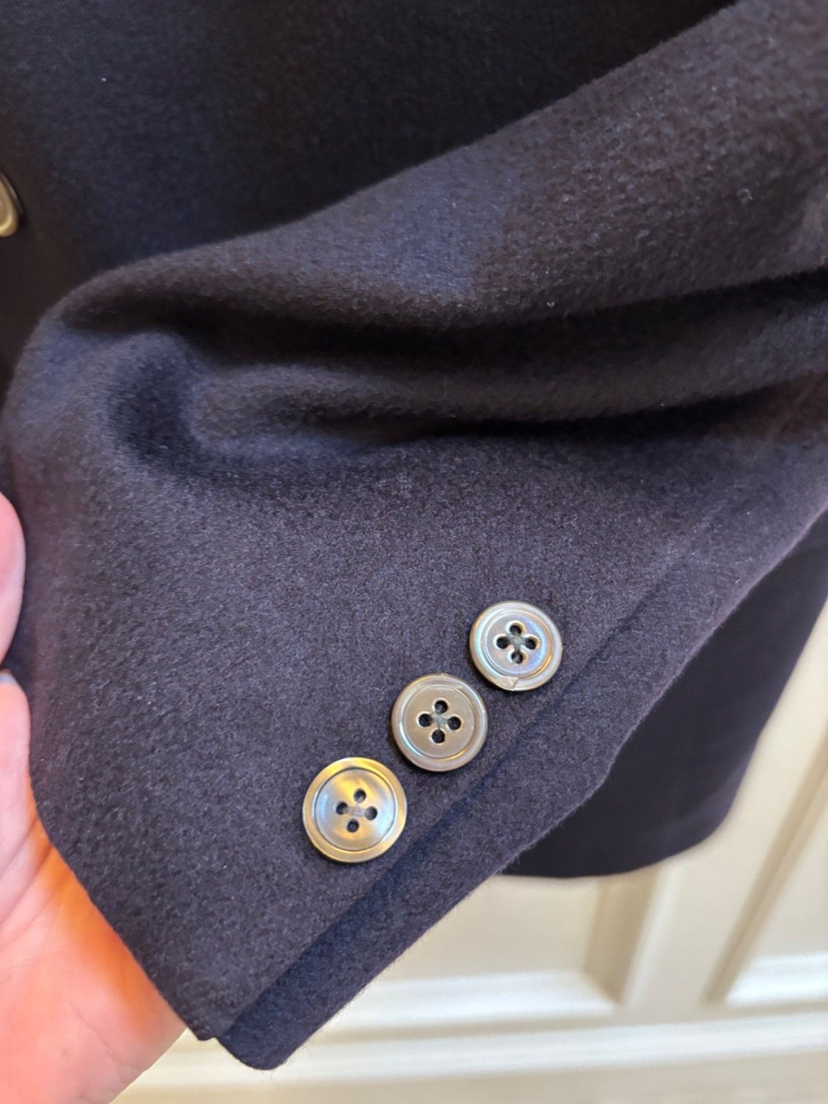 Burberry 90s 'Burberrys' 100% Cashmere Blazer Navy Blue 44L Size 44L - 7 Thumbnail
