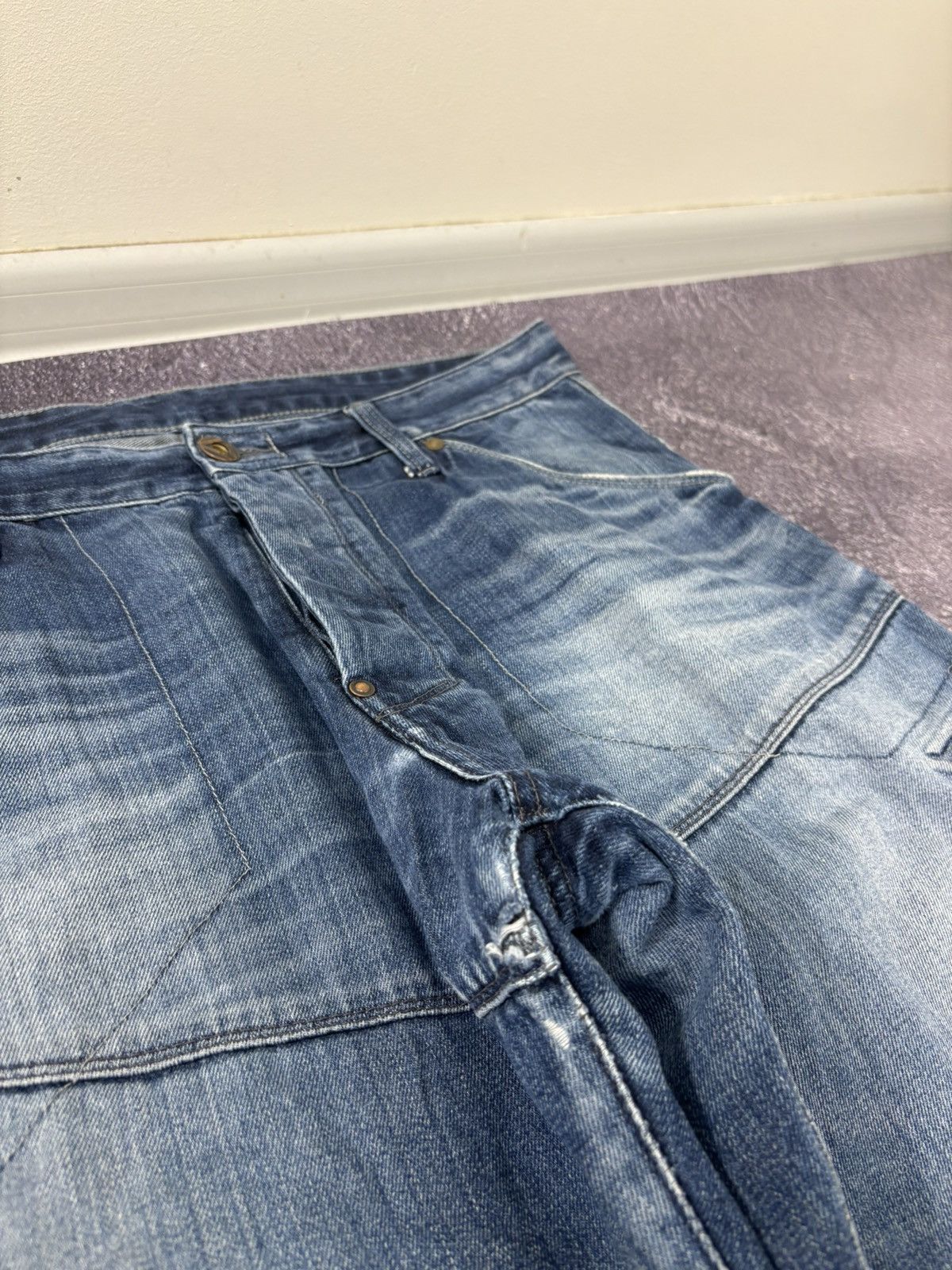 G-Star Vintage G-Star Raw Faded Blue Avant Garde Denim Baggy Jeans Size US 38 / EU 54 - 9 Thumbnail