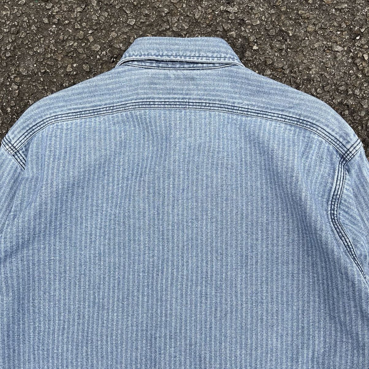 RRL Ralph Lauren RARE‼️ Vintage 90s RRL HBT Denim Workshirt Western Workwear Size US M / EU 48-50 / 2 - 12 Thumbnail