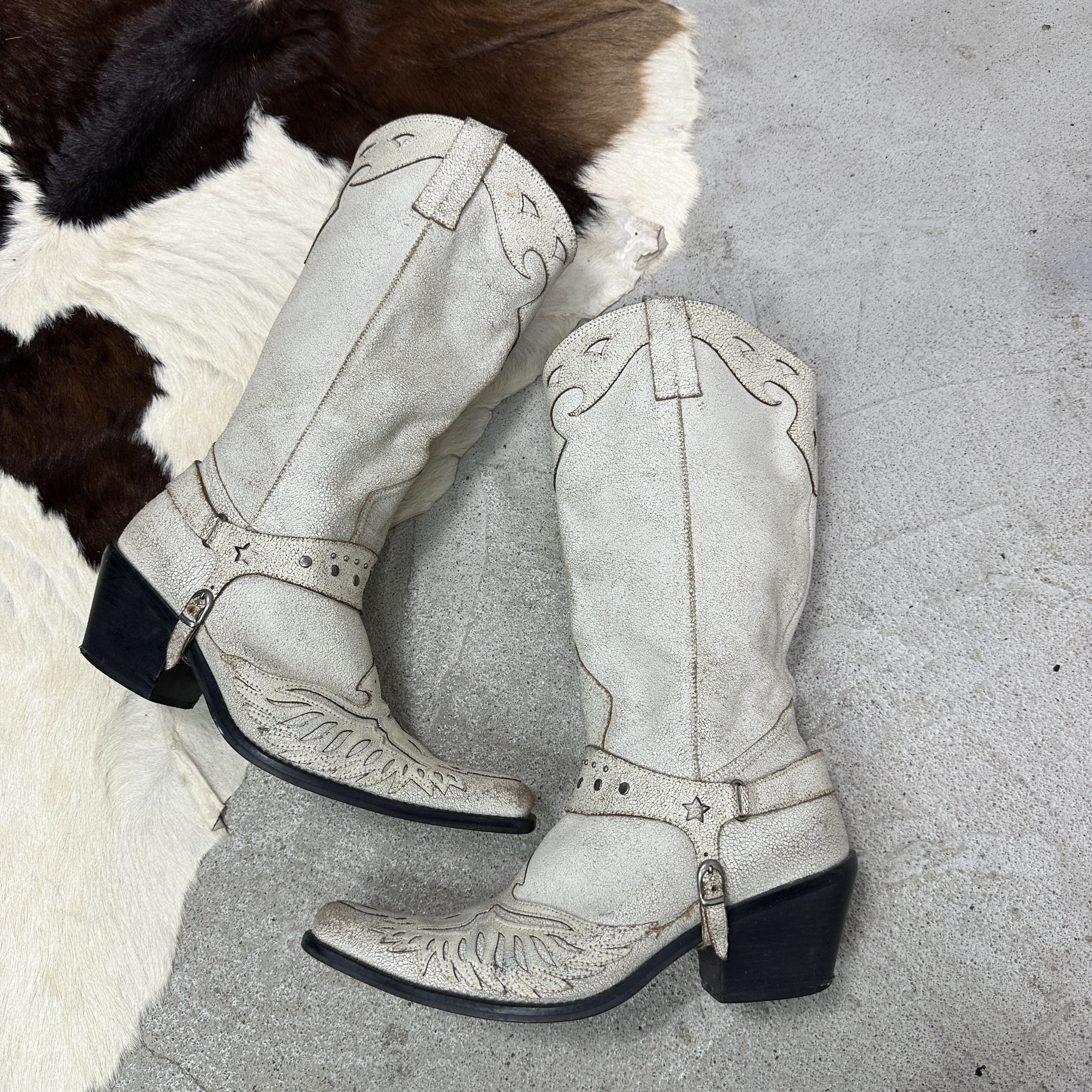 Vintage Vintage Cracked Leather Western Cowboy Boots Y2K Size US 9 / IT 39 - 8 Thumbnail