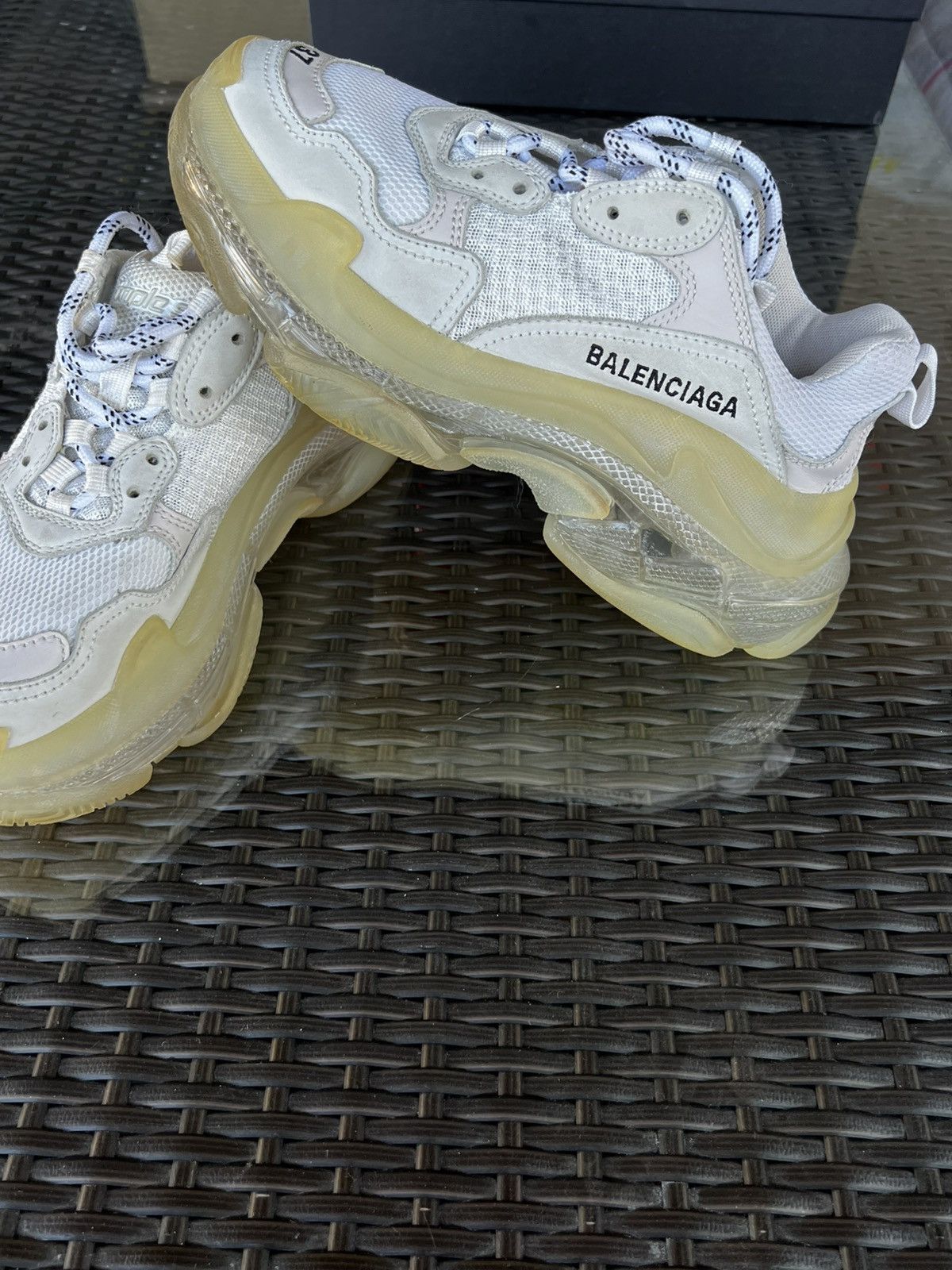 Balenciaga Balenciaga Triple S Clear Sole - White Size US 6 / IT 36 - 3 Thumbnail