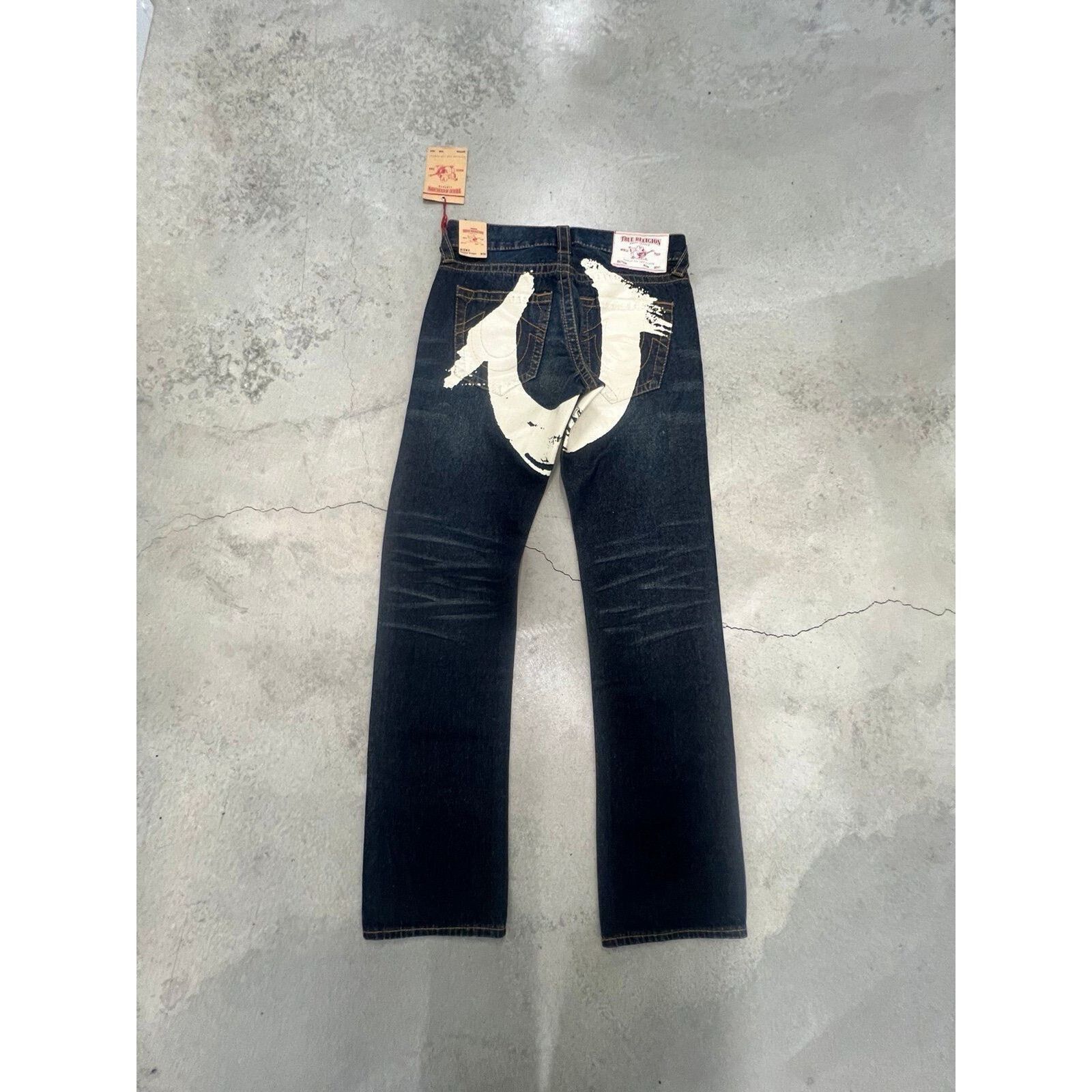 True Religion RICKY PAINTED HORSESHOE BIG T STRAIGHT JEAN Size US 30 / EU 46 - 2 Thumbnail