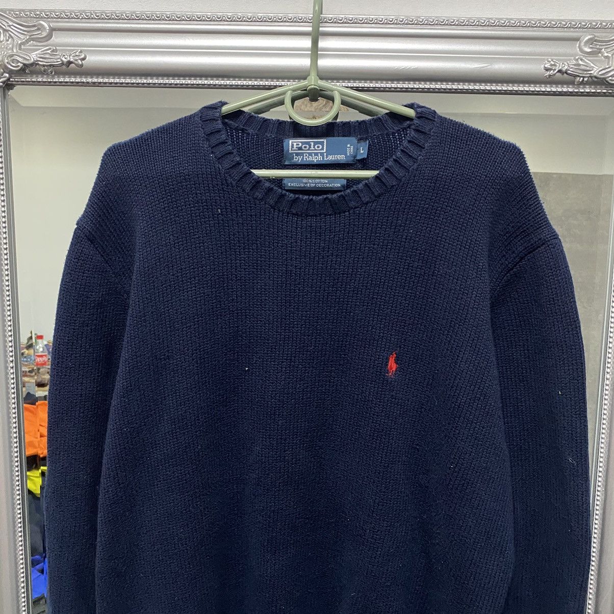 Ralph Lauren VINTAGE Polo Ralph Lauren Sweater Cotton 90s Size US L / EU 52-54 / 3 - 2 Thumbnail