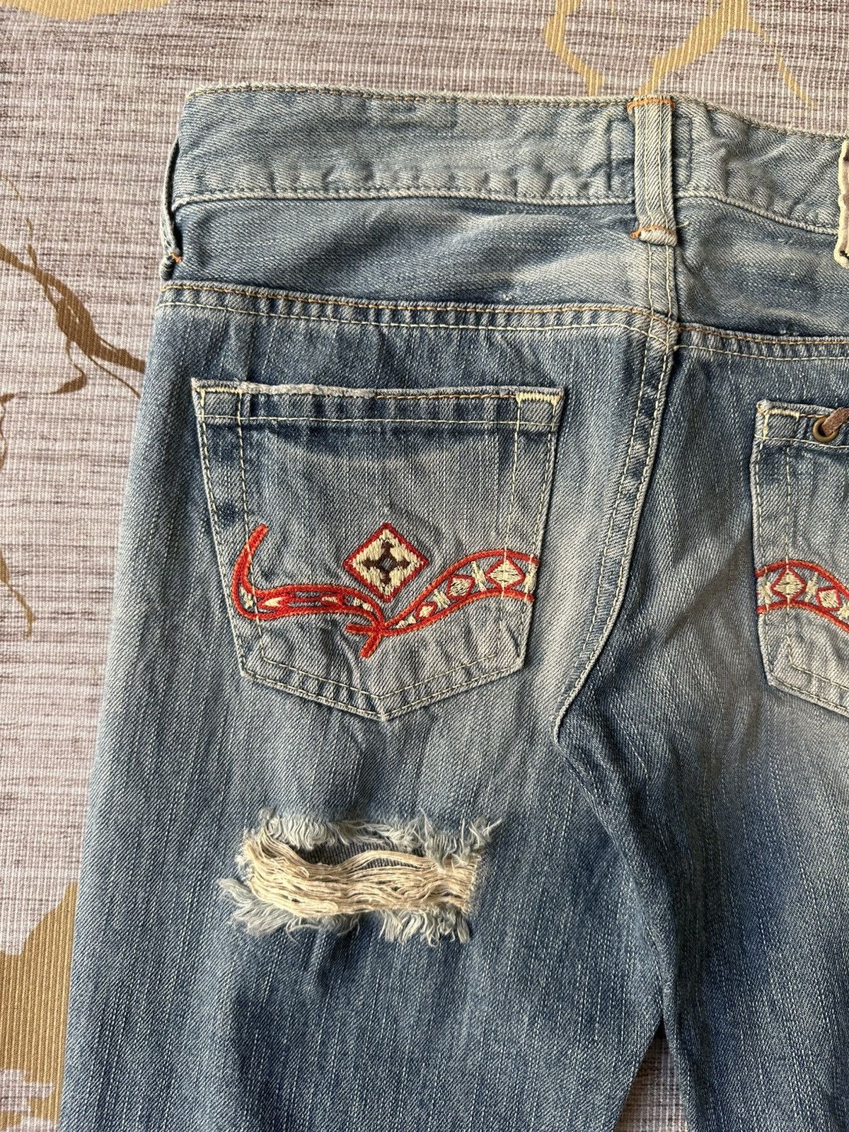 Other FLARE Vienus Native Design Distressed Denim Size 27" / US 4 / IT 40 - 16 Thumbnail