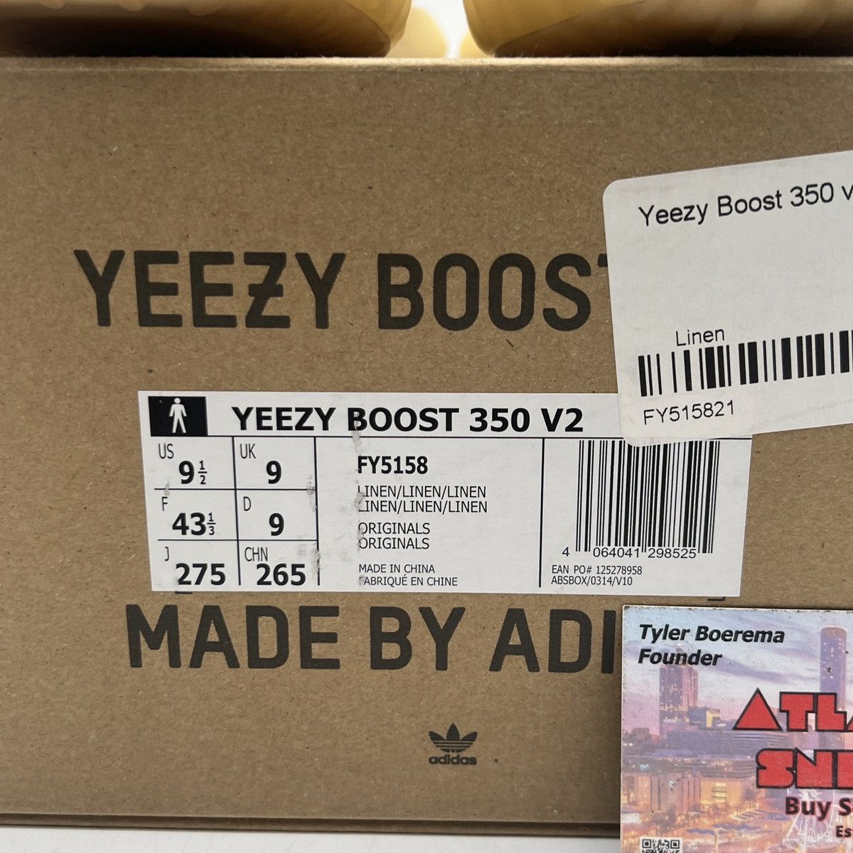 Adidas Yeezy boost 350 linen Size US 9.5 / EU 42-43 - 6 Thumbnail