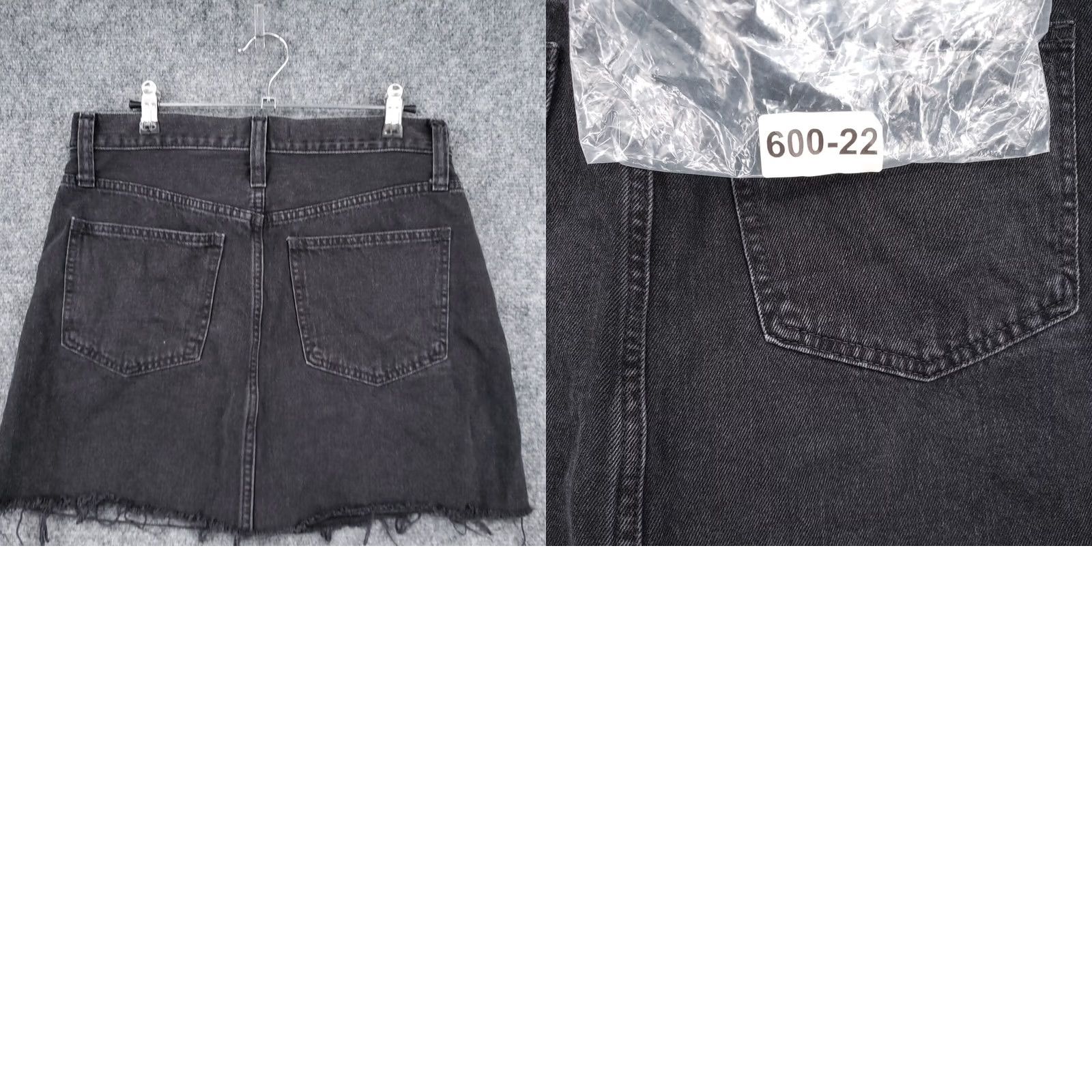 Madewell Madewell Skirt Womens 28 Black Rigid Denim A Line Mini Lunar Wash Button Front Size 28" / US 6 / IT 42 - 9 Thumbnail