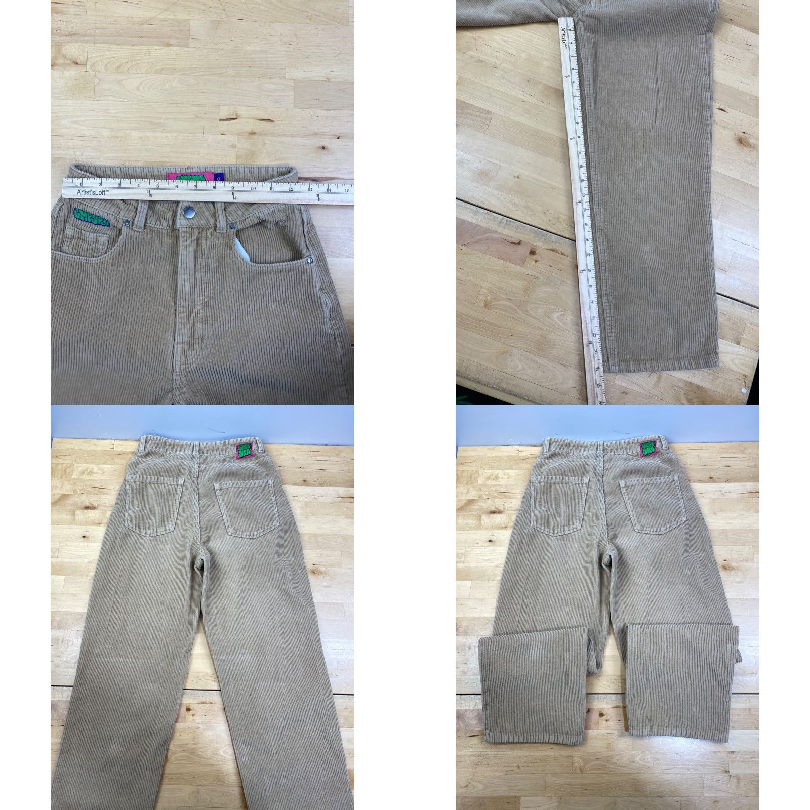 Empyre Empyre Tori Corduroy Skate Pants Women 0 Gray 90s Baggy Wide-Leg Vintage? No Size 25" / US 0 / IT 36 - 8 Thumbnail