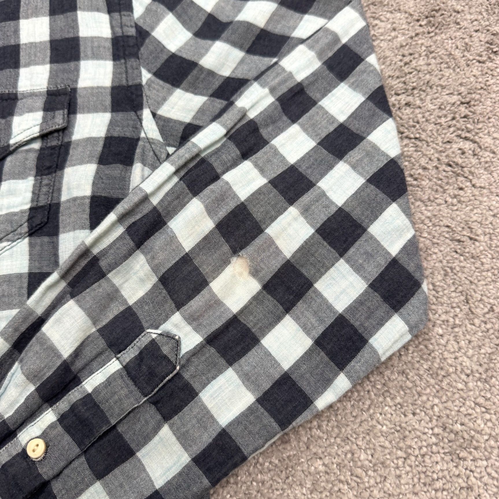 Grayers Grayers Shirt Mens Small Blue Buffalo Plaid Long Sleeve Button-Down Flannel Casual Everyday Classic Preppy Size US S / EU 44-46 / 1 - 3 Thumbnail