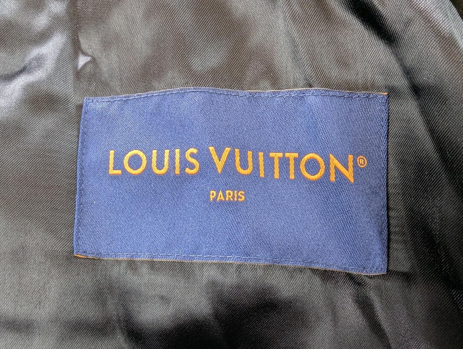 Louis Vuitton Mix Leather Track Top in Black