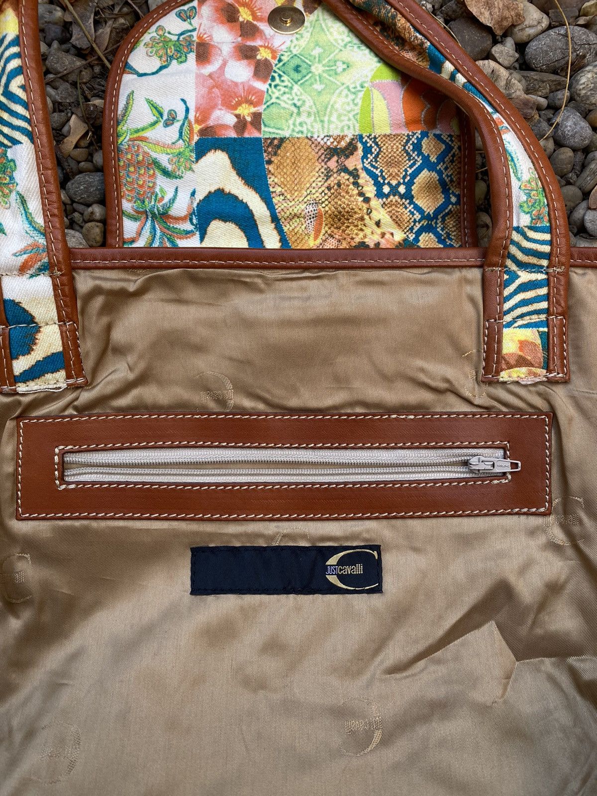 Roberto Cavalli × Vintage Roberto Cavalli Just Cavalli Overprinted 90s Handbag Size ONE SIZE - 11 Thumbnail