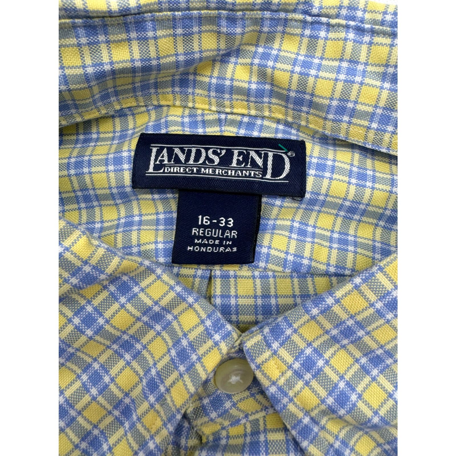 Lands' End VINTAGE Lands' End Long Sleeve Button Down Mens Large Checked Shirt Cotton 2167 Size US L / EU 52-54 / 3 - 2 Thumbnail