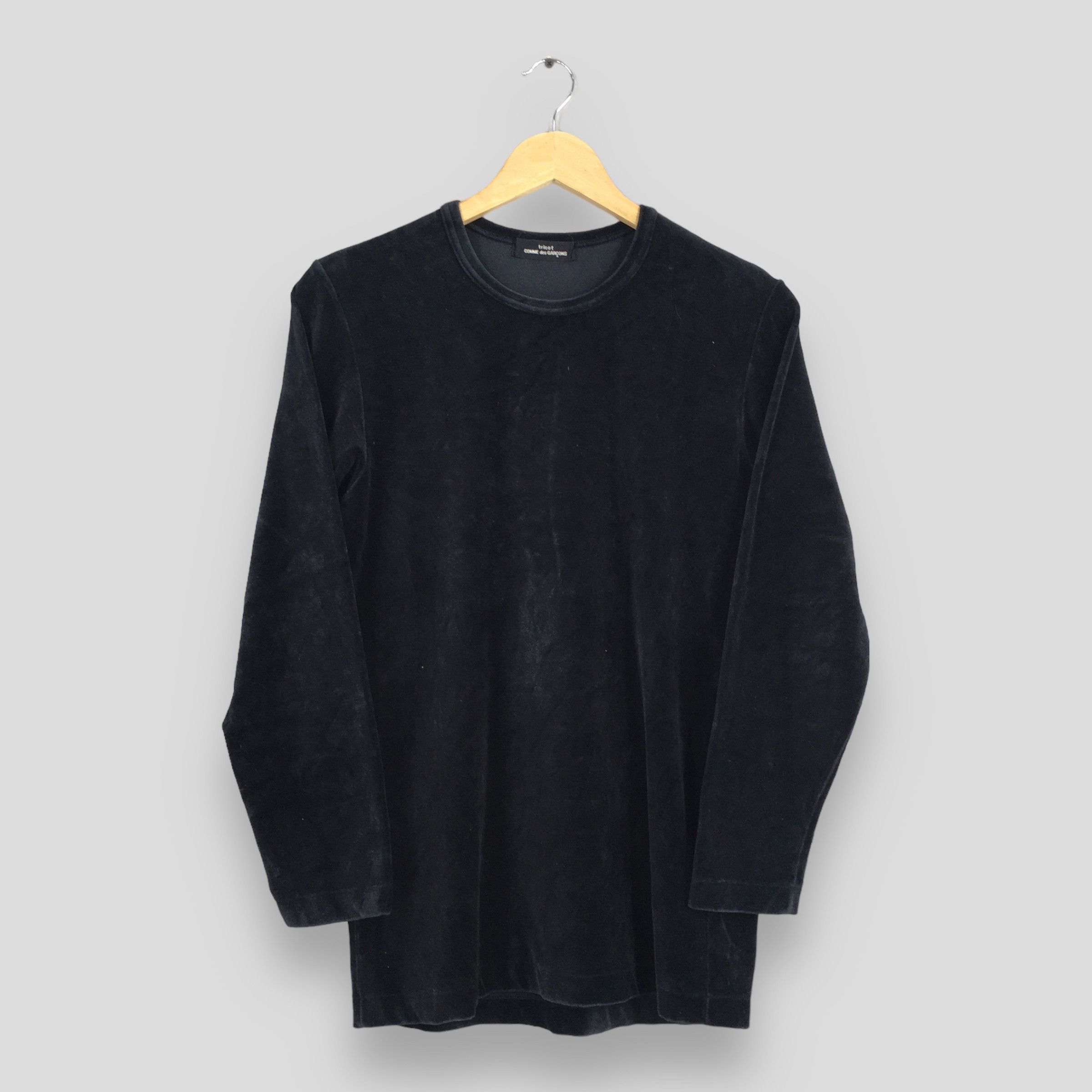 80’s tricot COMME des GARCONS Tricot Comme des Garcons 1980s black wool blend lace singlet