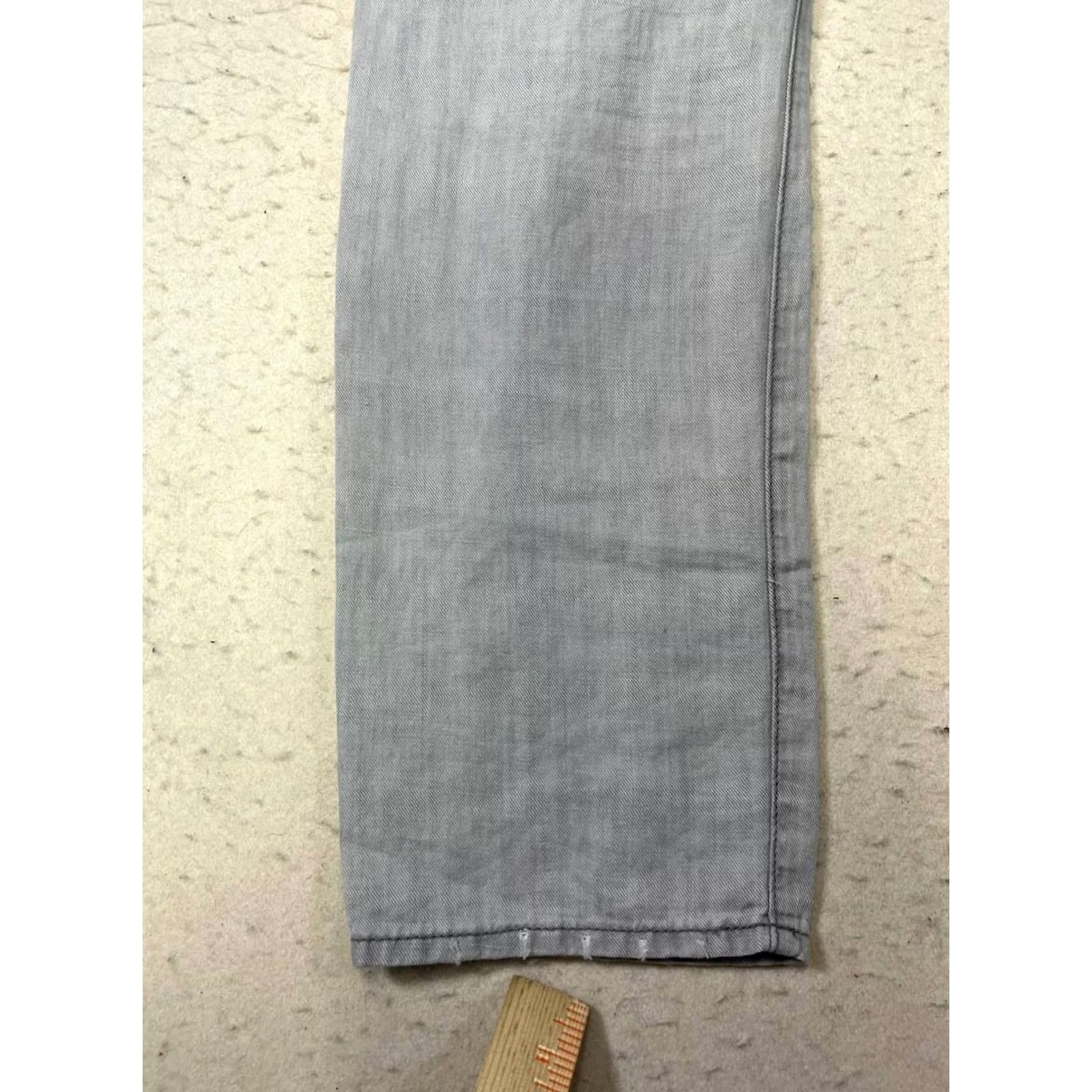 Lucky Brand Lucky Brand Mens Jeans Straight Slim Light Gray 36x30 Denim Cotton Spandex Regular Inseam 30in Mens Size US 36 / EU 52 - 6 Thumbnail