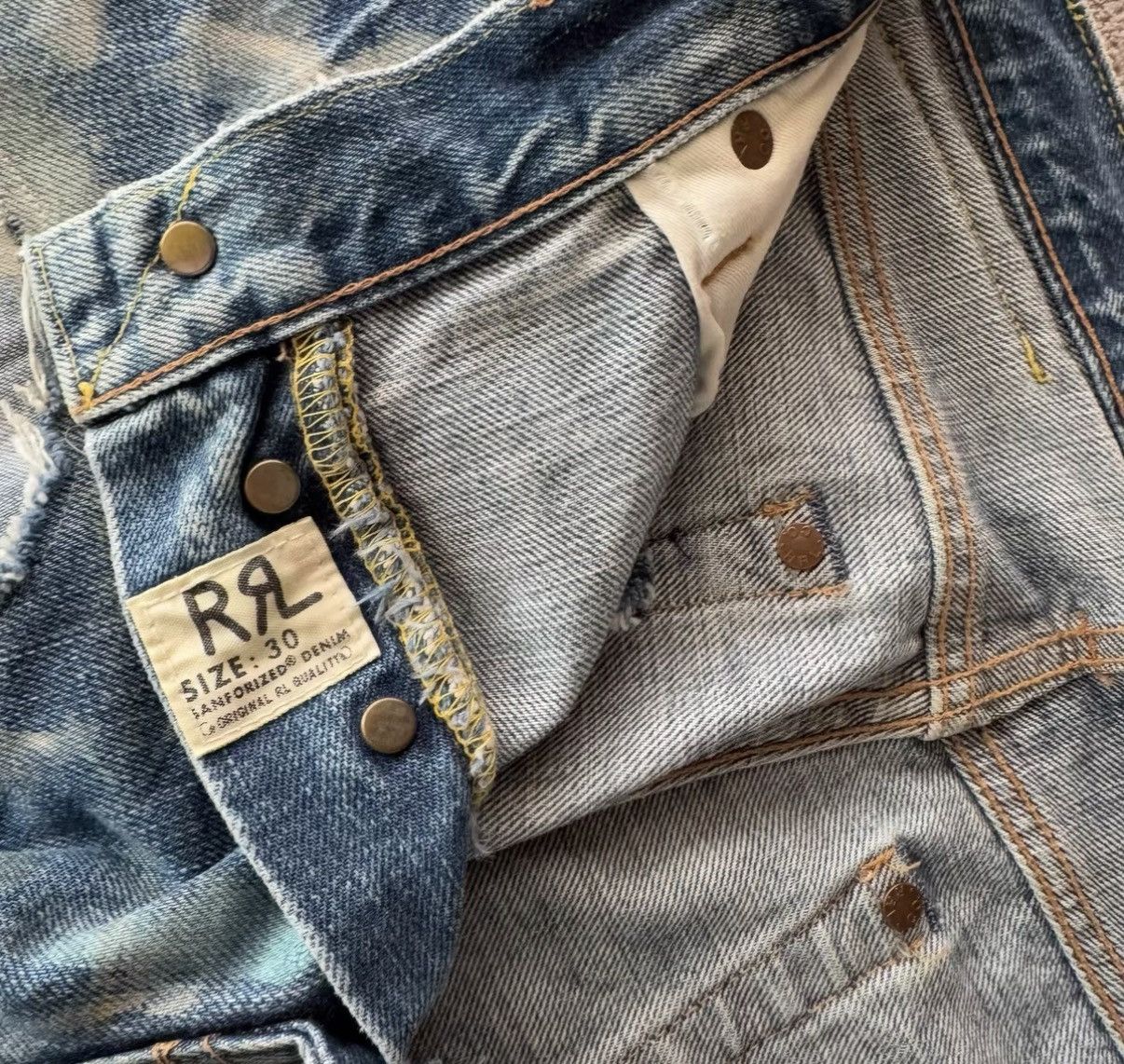 RRL Ralph Lauren RRL Ralph Lauren Double RL Distressed Jeans K22 Size US 30 / EU 46 - 6 Thumbnail