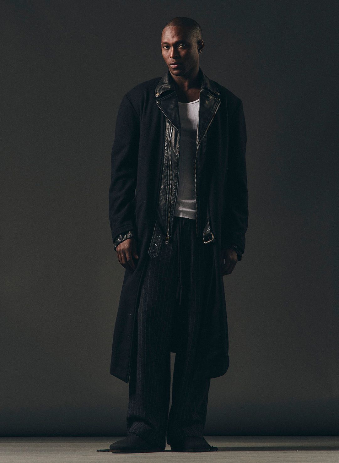 Greg Lauren $2850 Greg Lauren Long Leather / Wool Brando Front Coat Size US S / EU 44-46 / 1 - 3 Thumbnail
