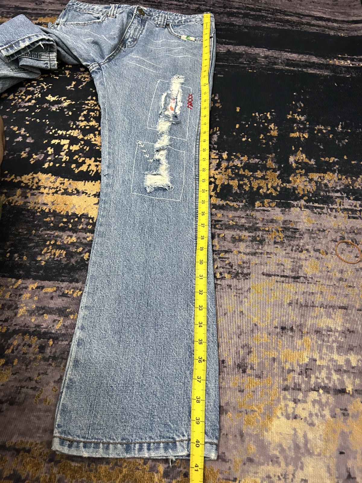 Japanese Brand Vintage Clef De Sol Ripped Jeans Size US 31 - 21 Thumbnail